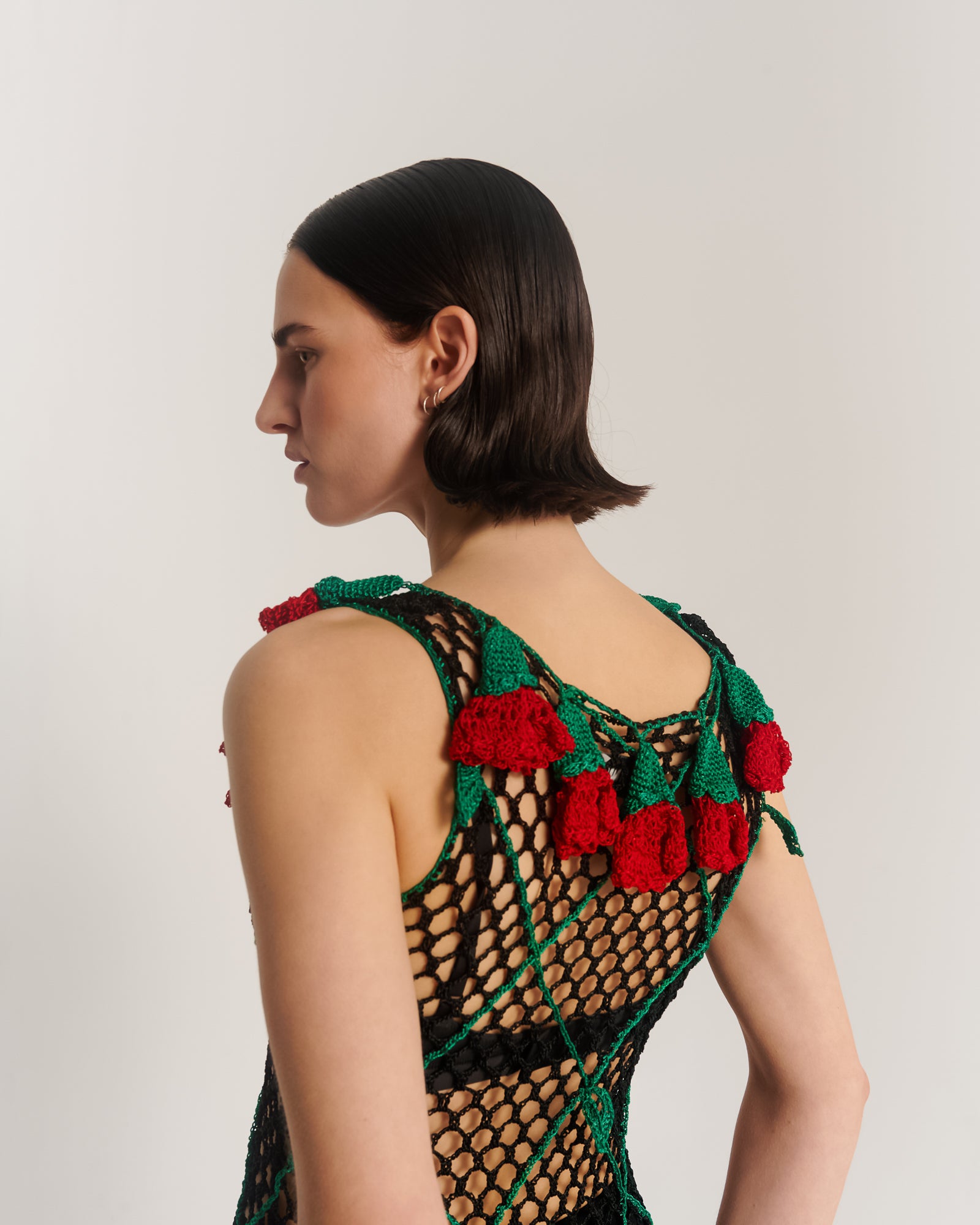 Couture Rose Hand Crochet Slip Dress
