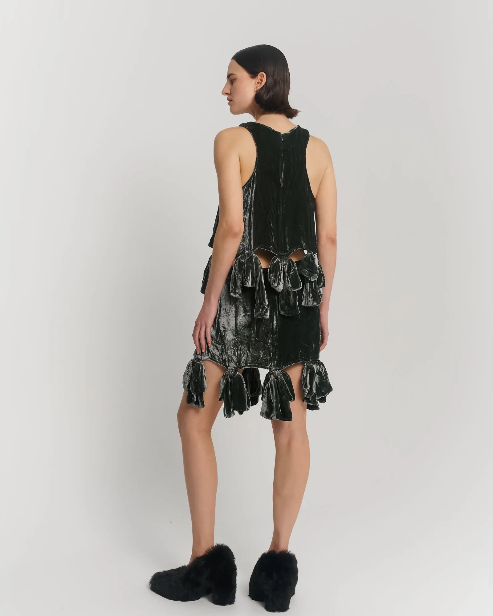Silk Velvet Party Bow Skirt by THE TALES - product photo