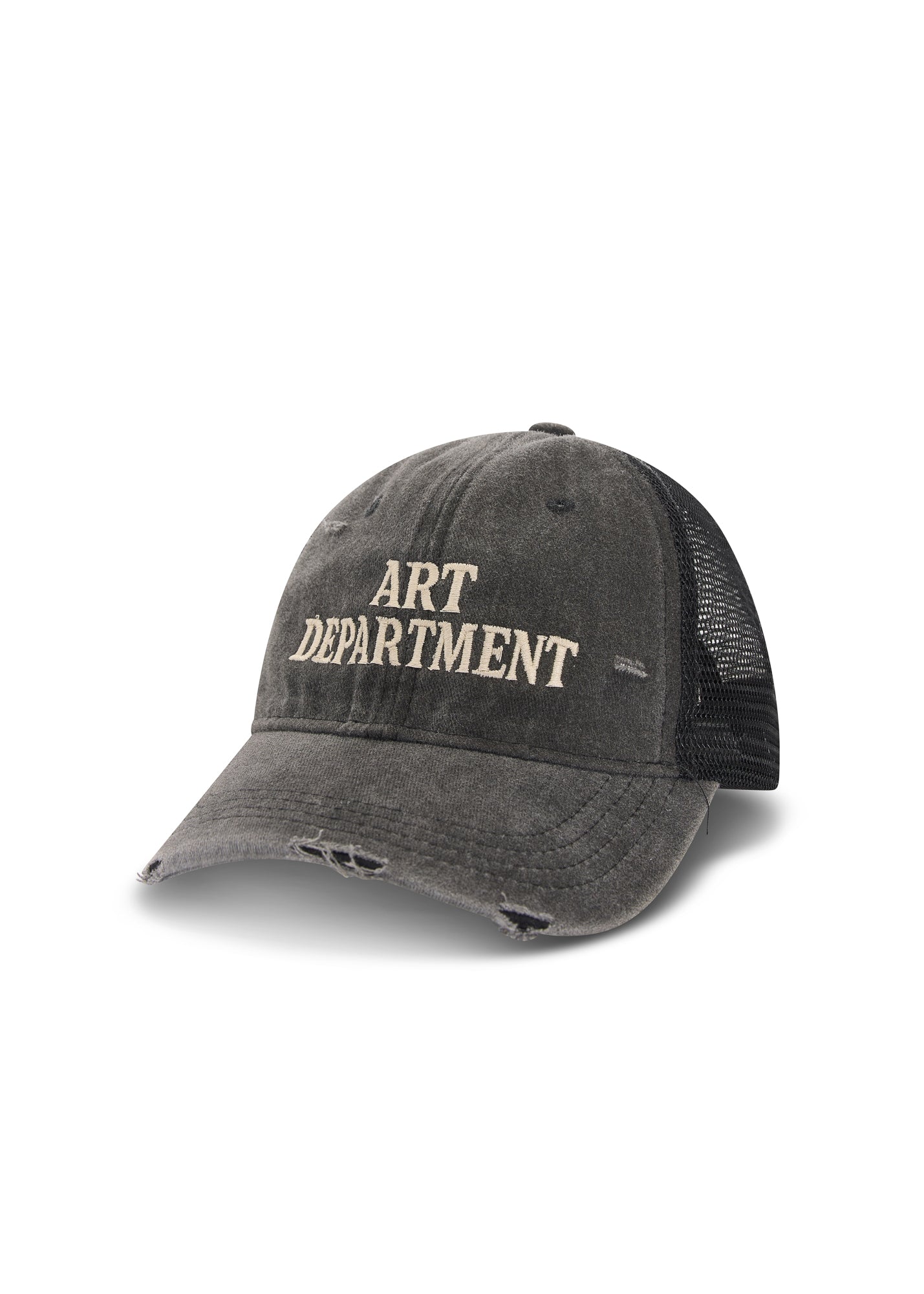 Destroyed Art Department Black Trucker Cap THE TALES
