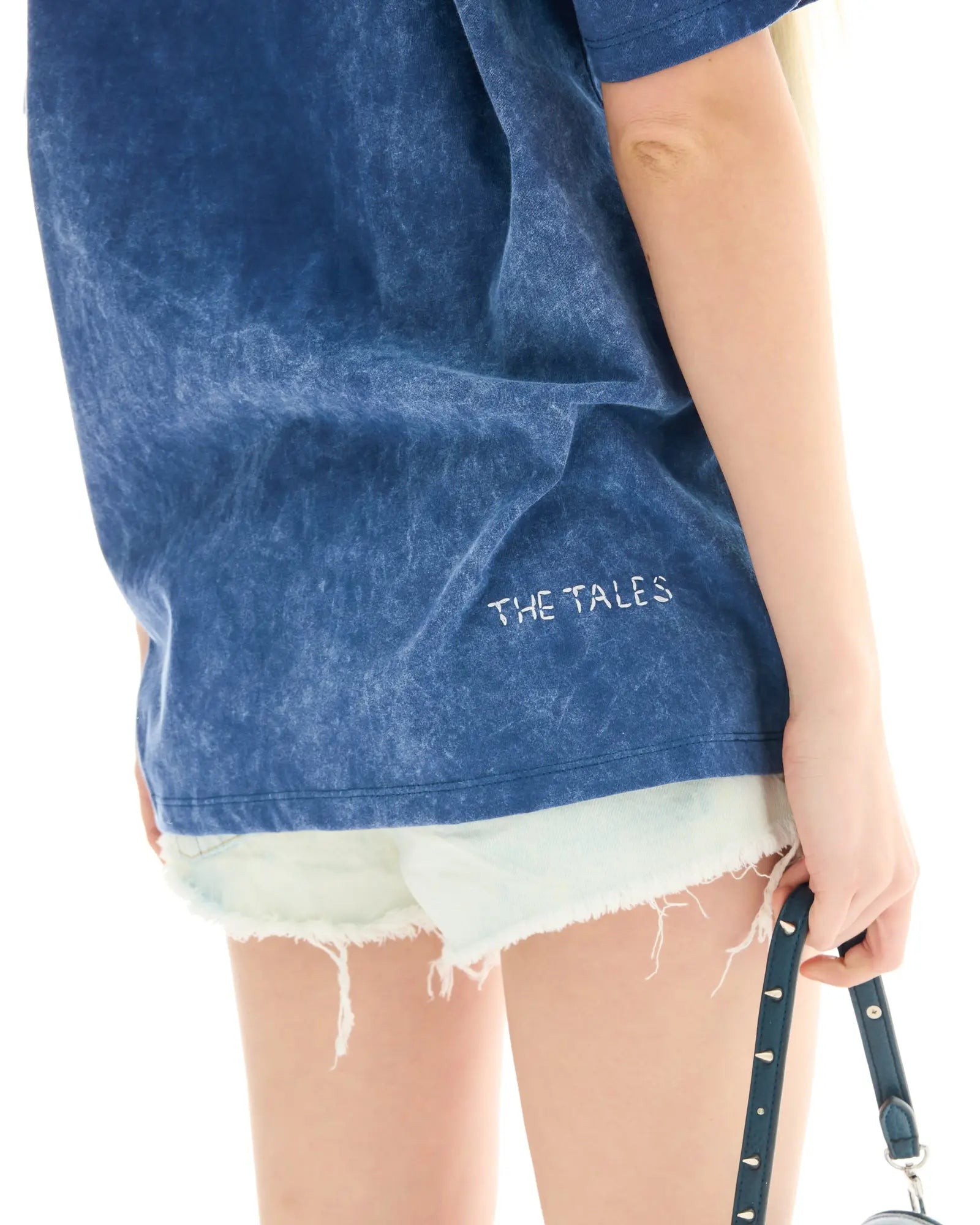 Art Department Acid Wash Unisex Tee by THE TALES - blue colorway, product photo