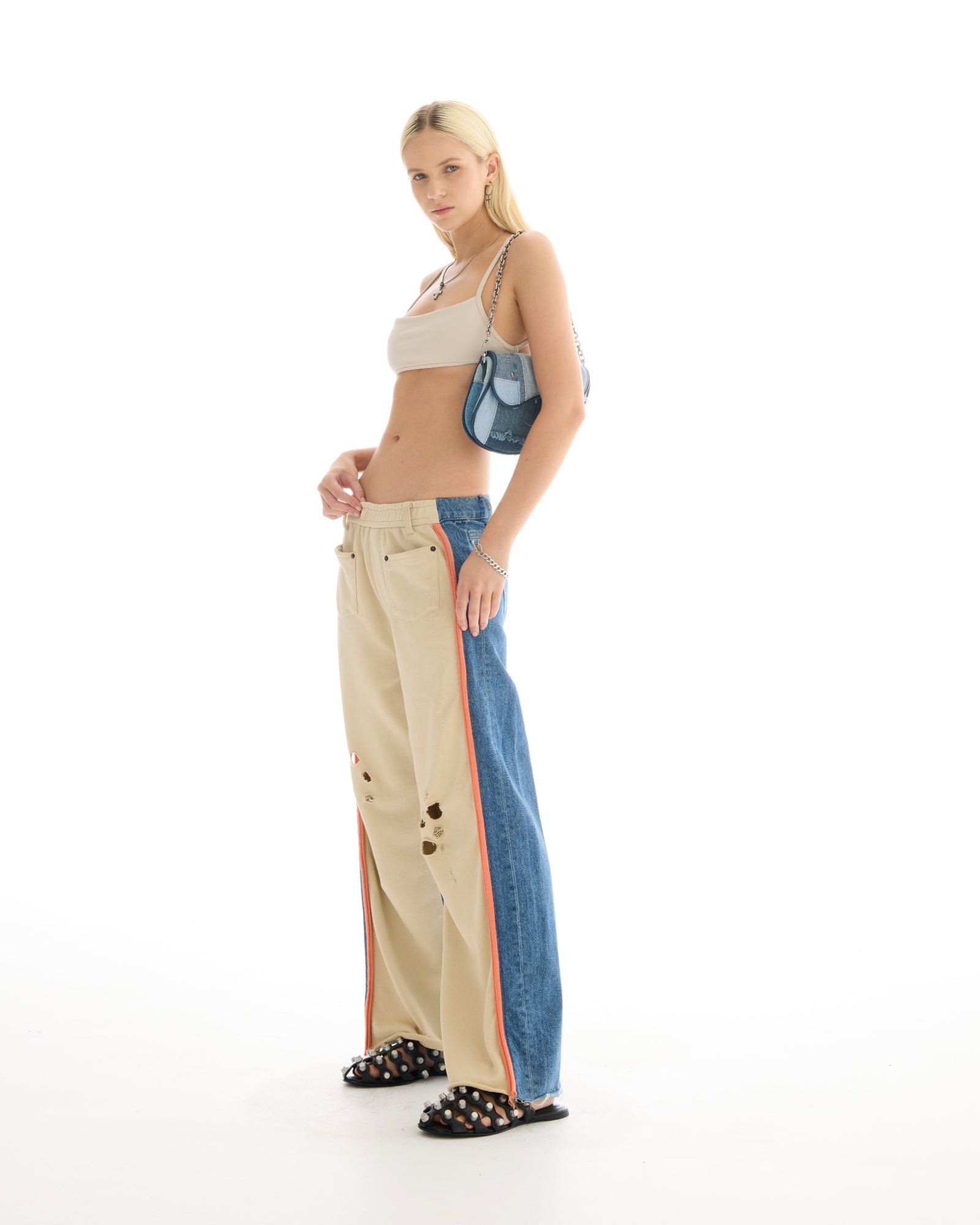The Tales Denim Patched Sweat Jeans
