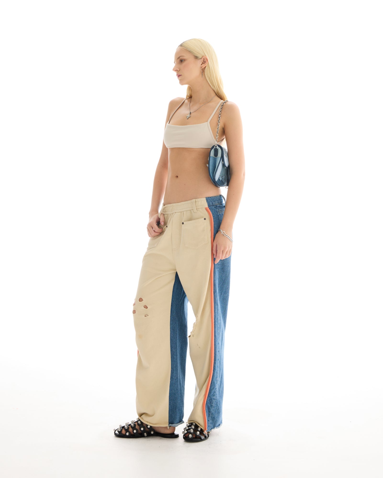 The Tales Denim Patched Sweat Jeans