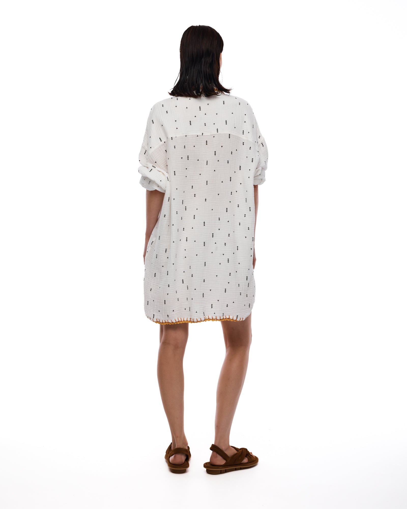 This Way That Way Crochet Muslin Shirt