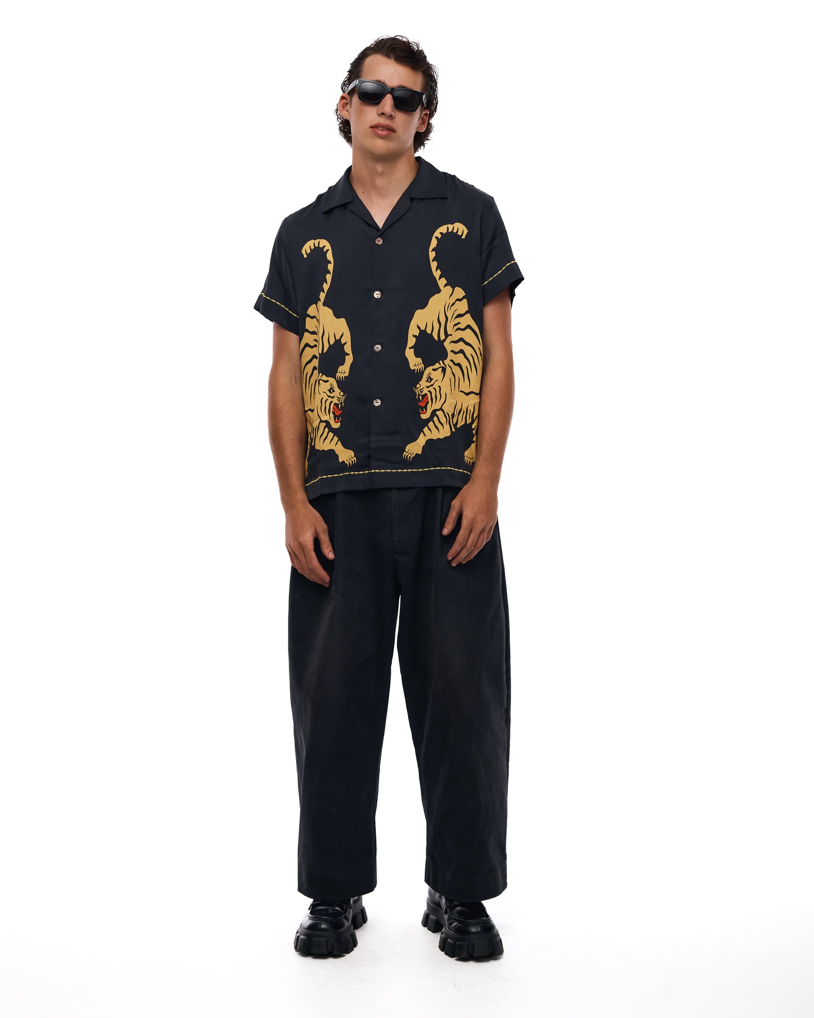 Crouching Tiger Washed Silk Shirt