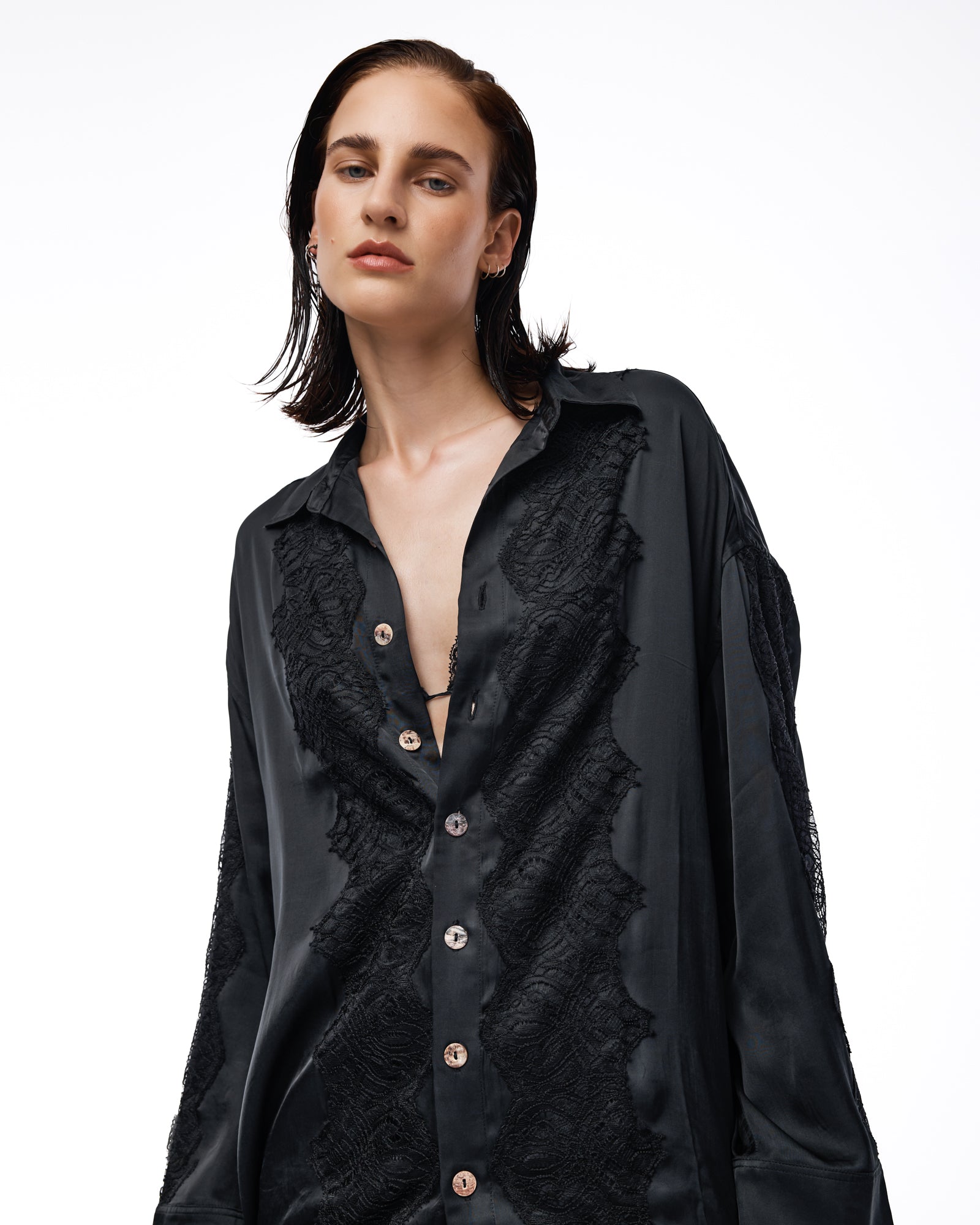 Dixie Satin and Chantilly Lace Shirt