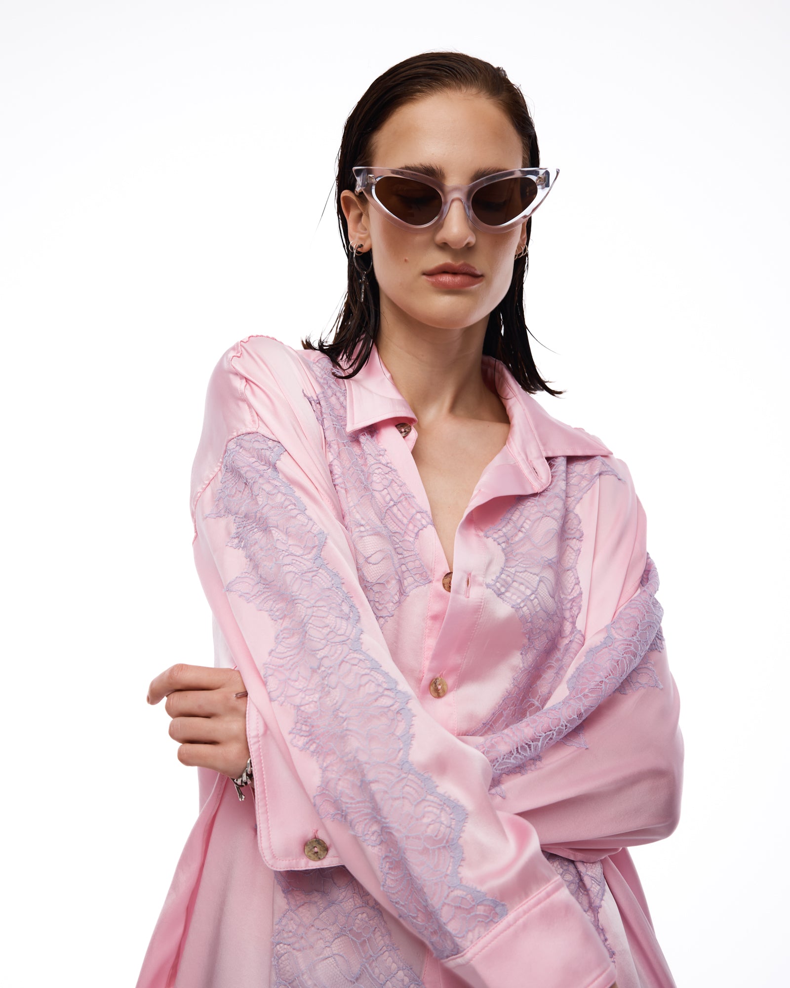 Dixie Satin and Chantilly Lace Shirt