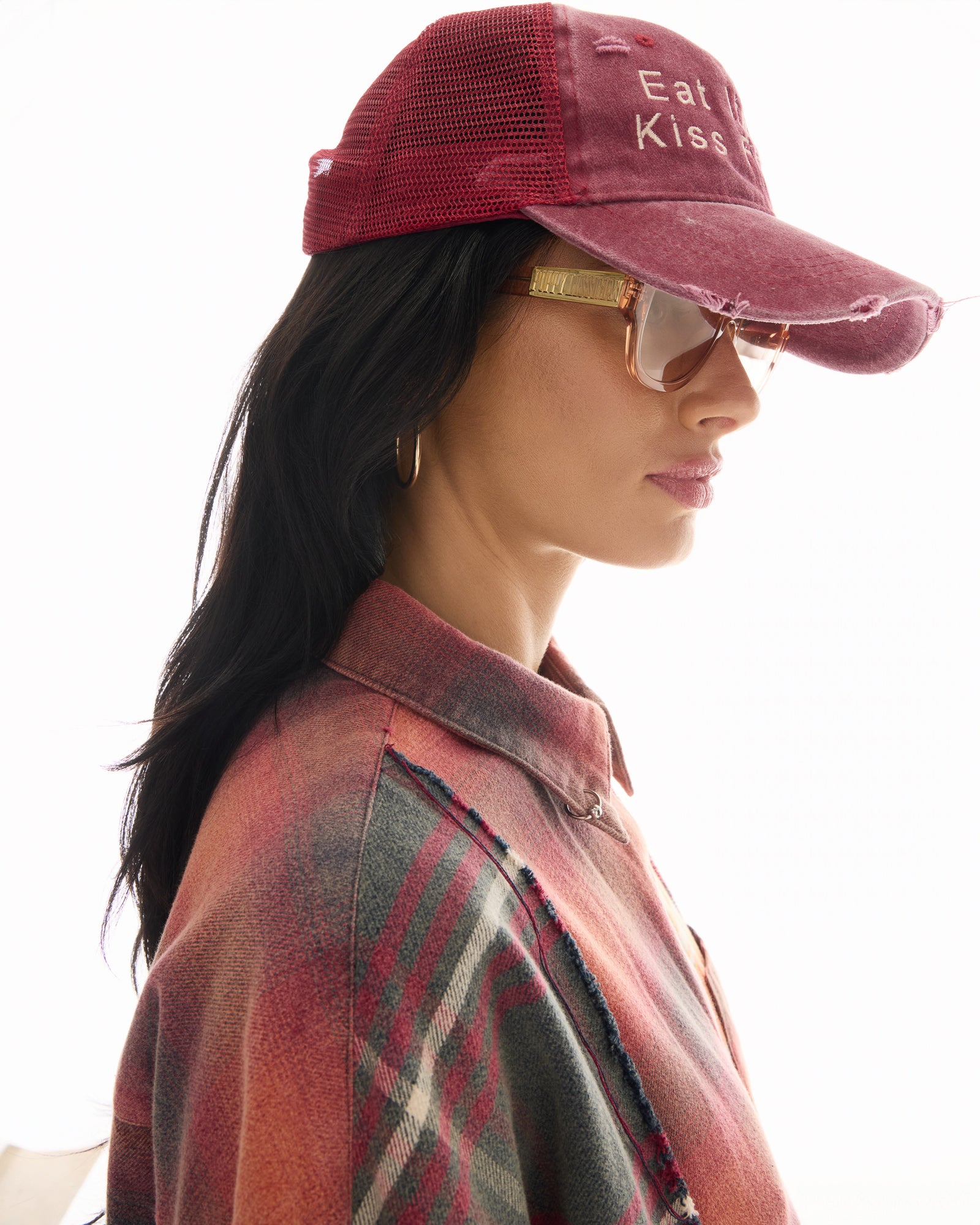 Eat Italian Kiss French Trucker Cap