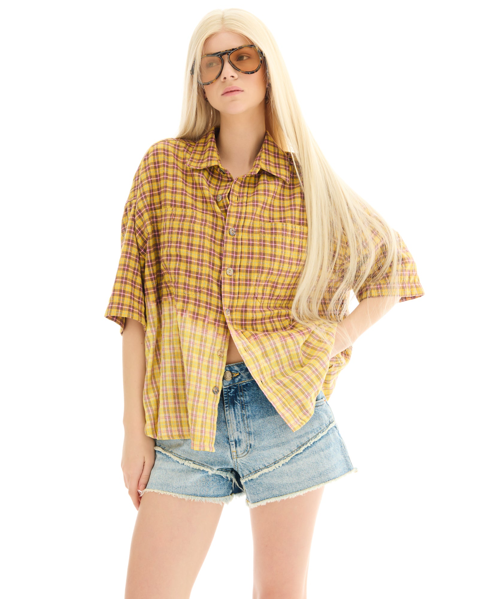 Fear And Loathing Bleached Check Shirt