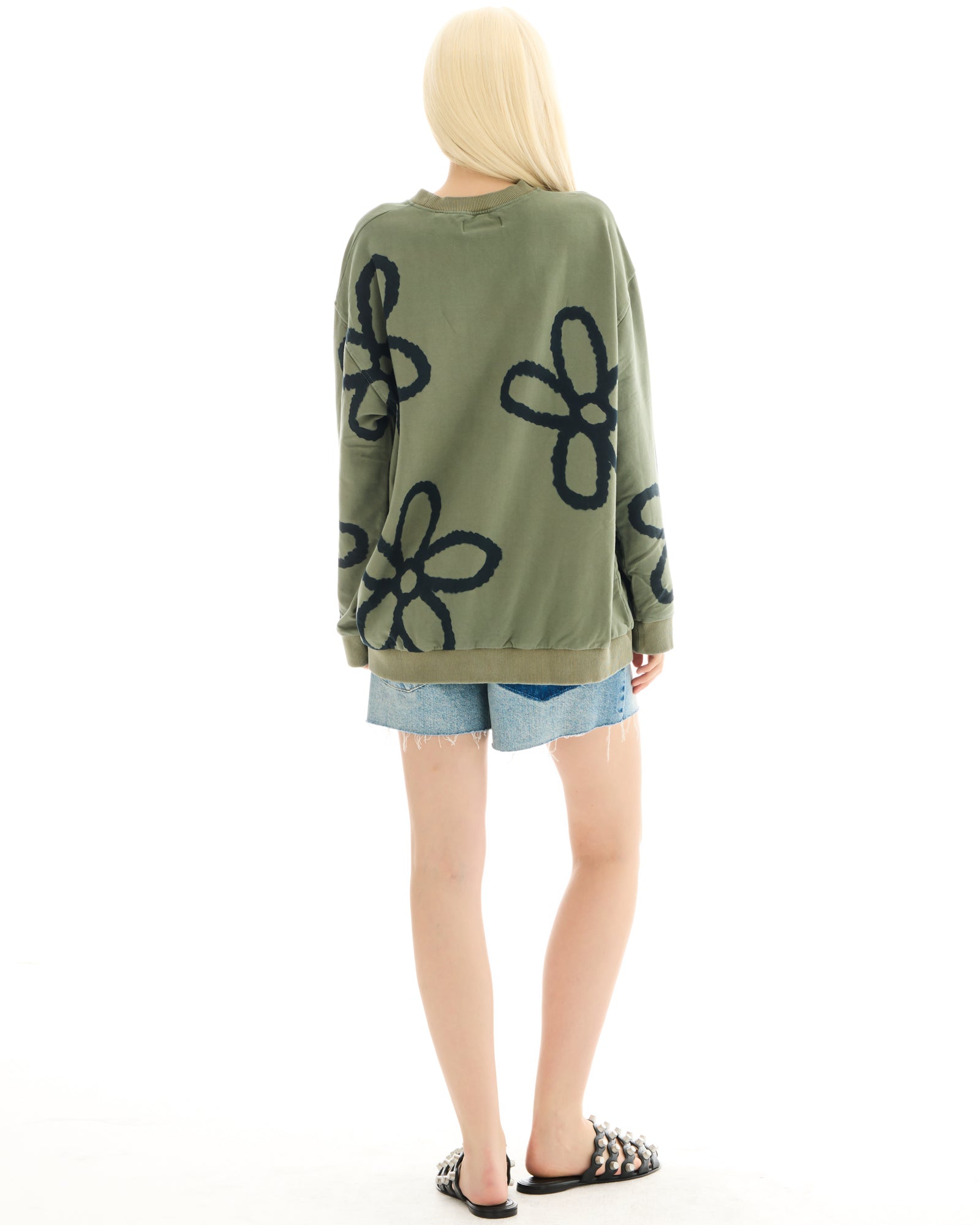 Hand Sprayed Flower Bamboo Sweater