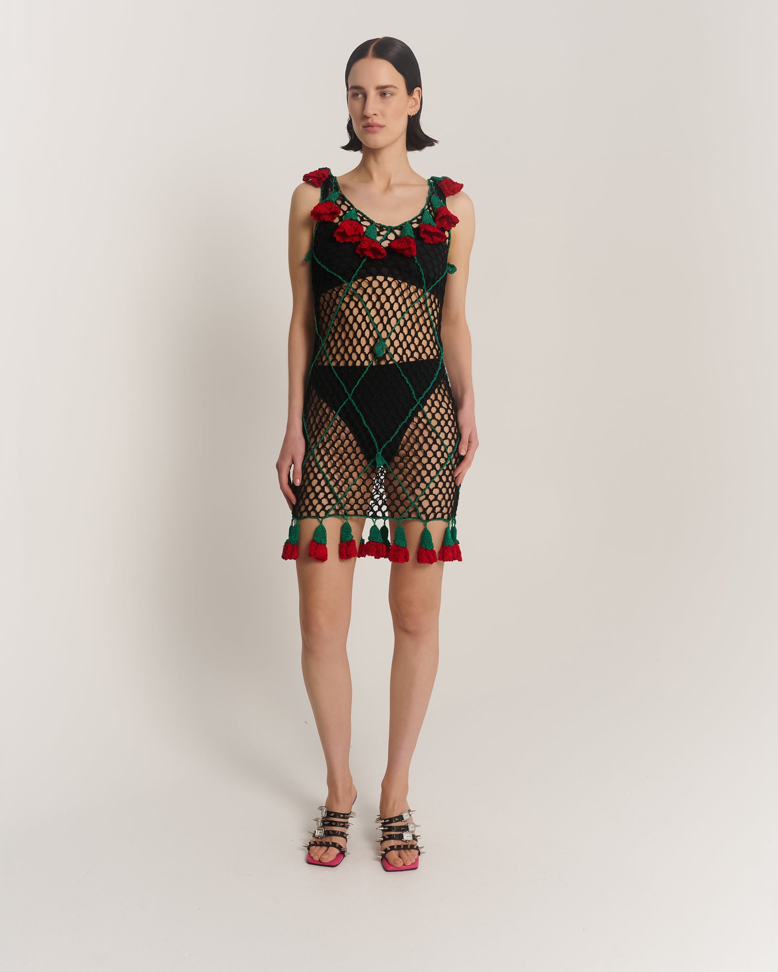 Couture Rose Hand Crochet Slip Dress