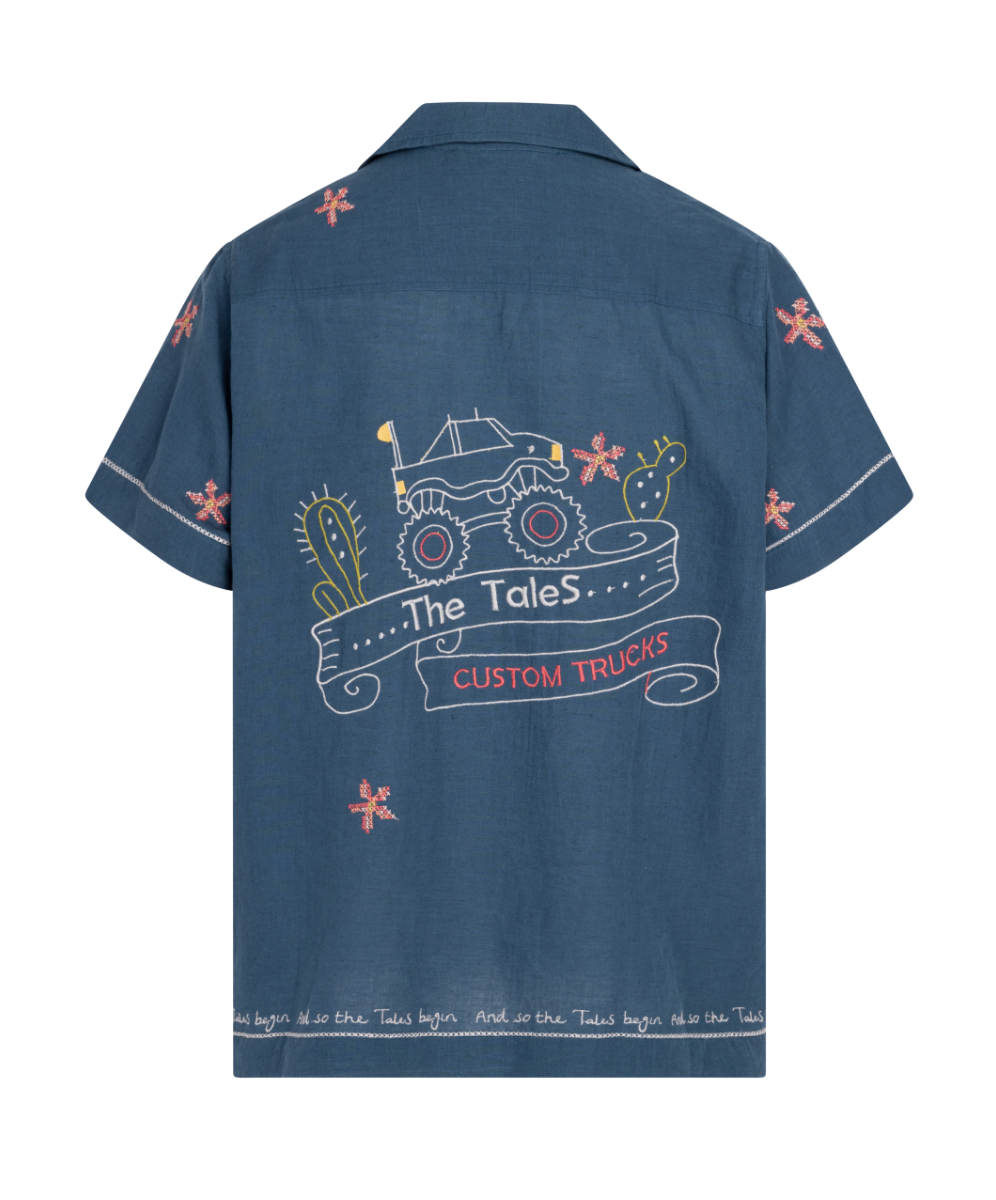 Flower Linen Truck Shirt