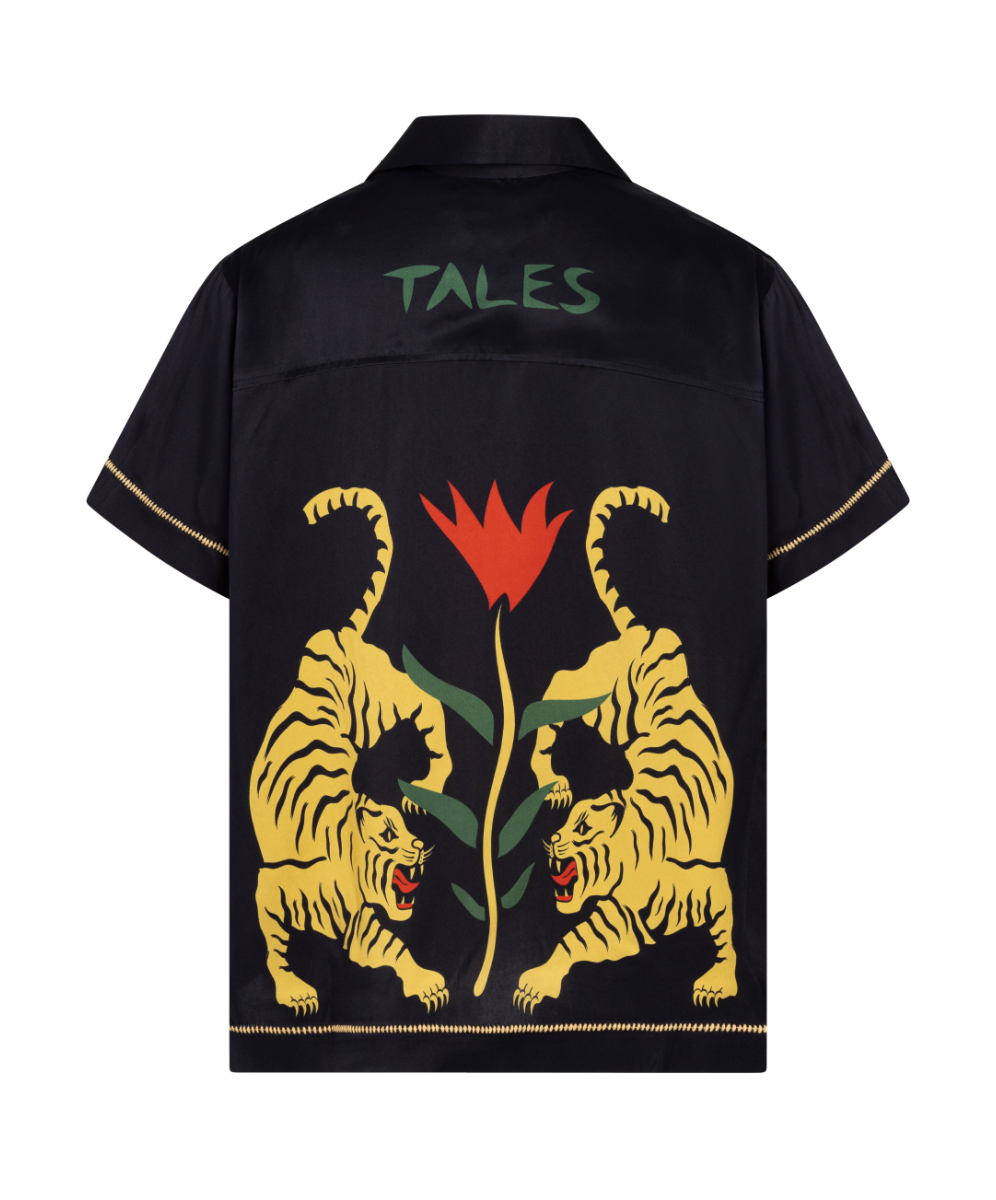 臥虎シルクシャツ