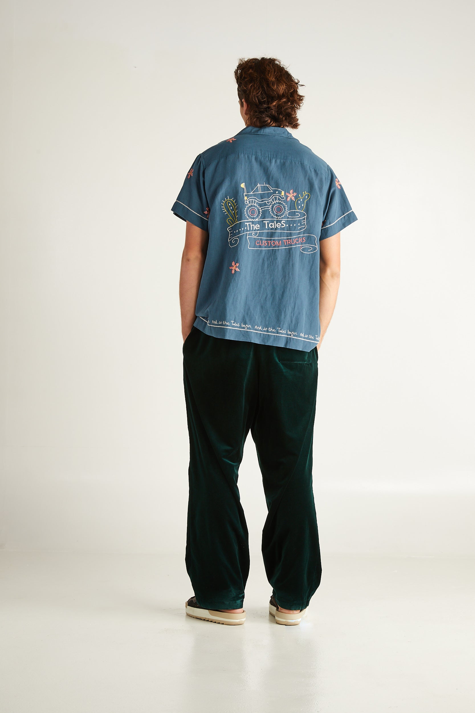 Flower Linen Truck Shirt