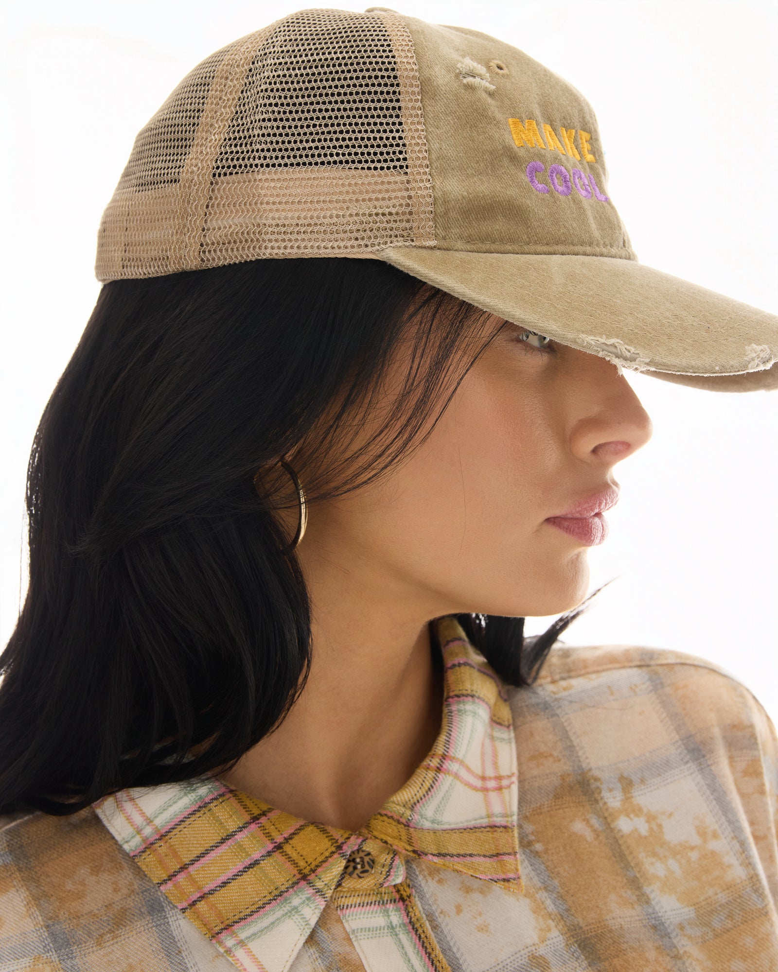 Make Earth Cool Again Destroyed Trucker Cap