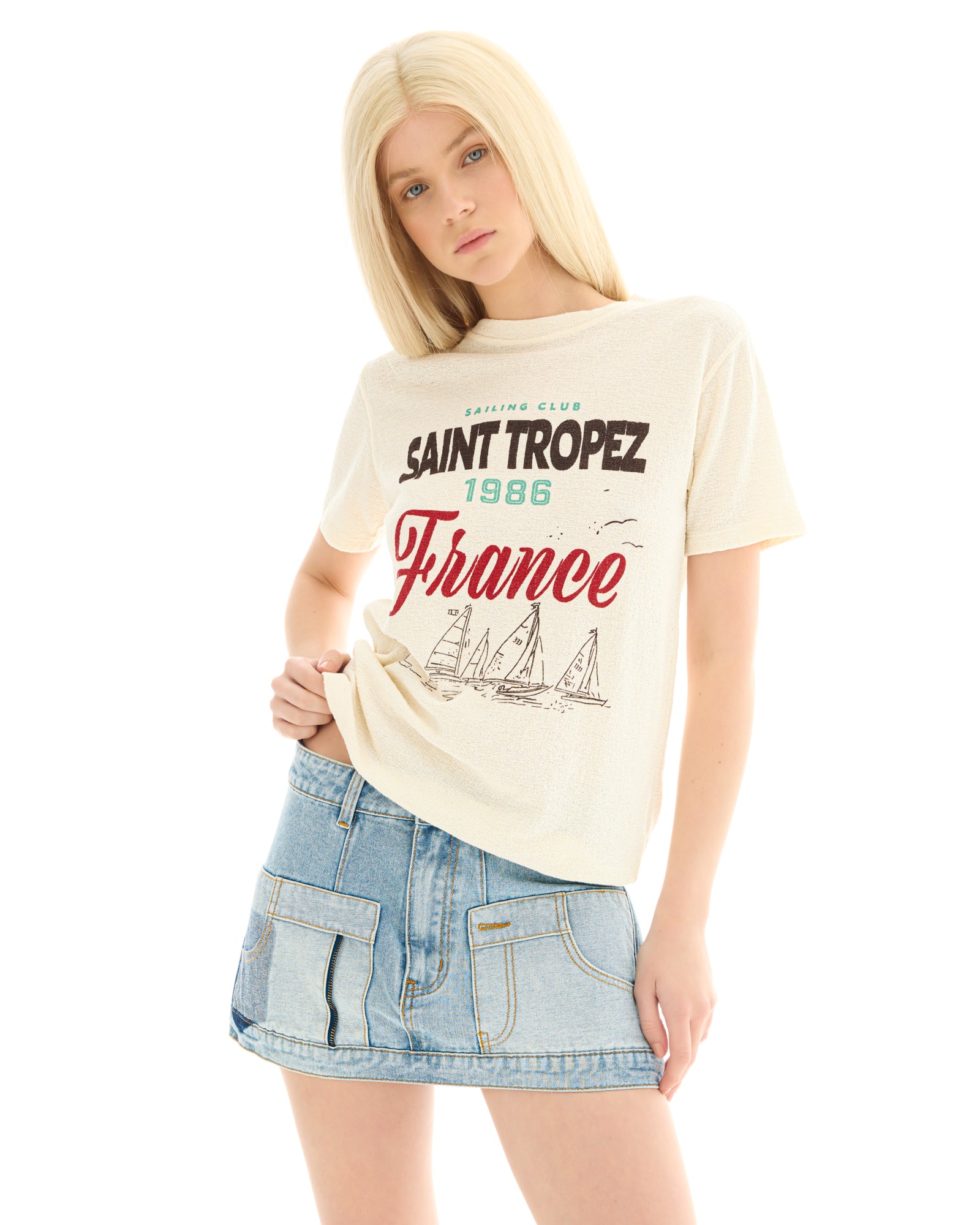 The Tales Reworked Denim Skirt