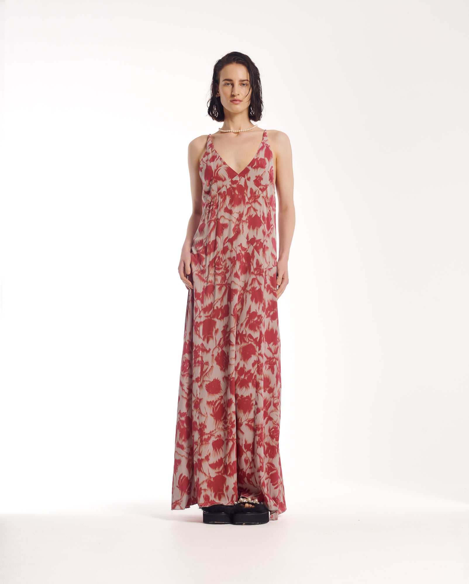 Italian Rose Vintage Maxi Slip Dress