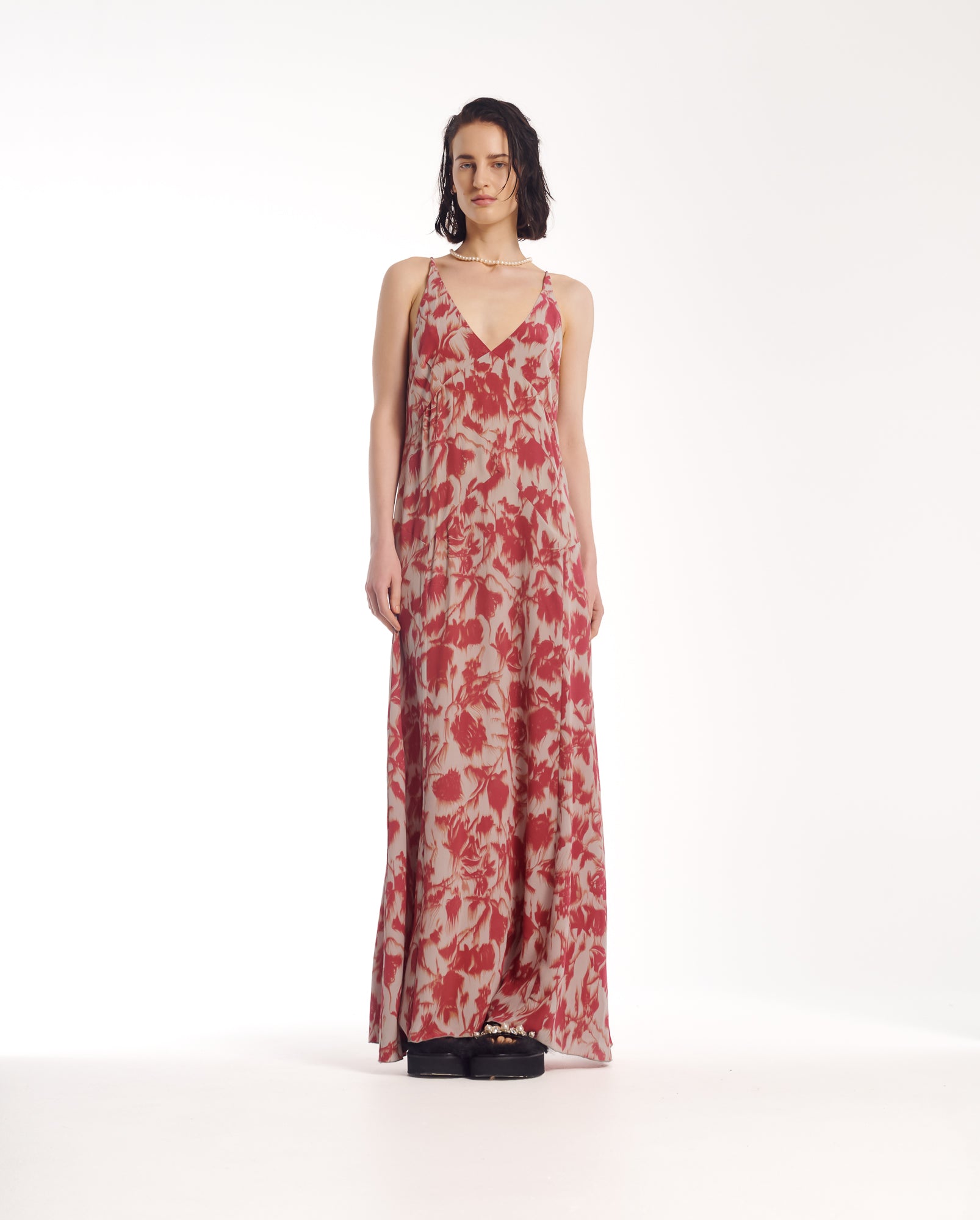 Italian Rose Vintage Maxi Slip Dress