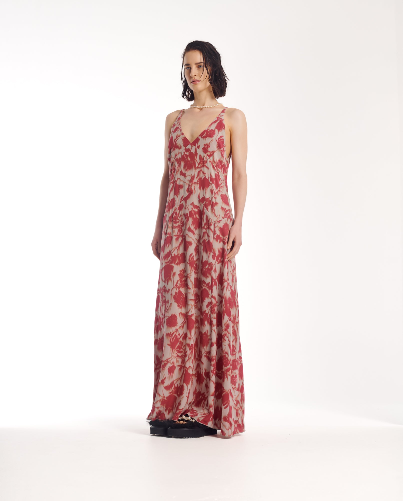 Italian Rose Vintage Maxi Slip Dress
