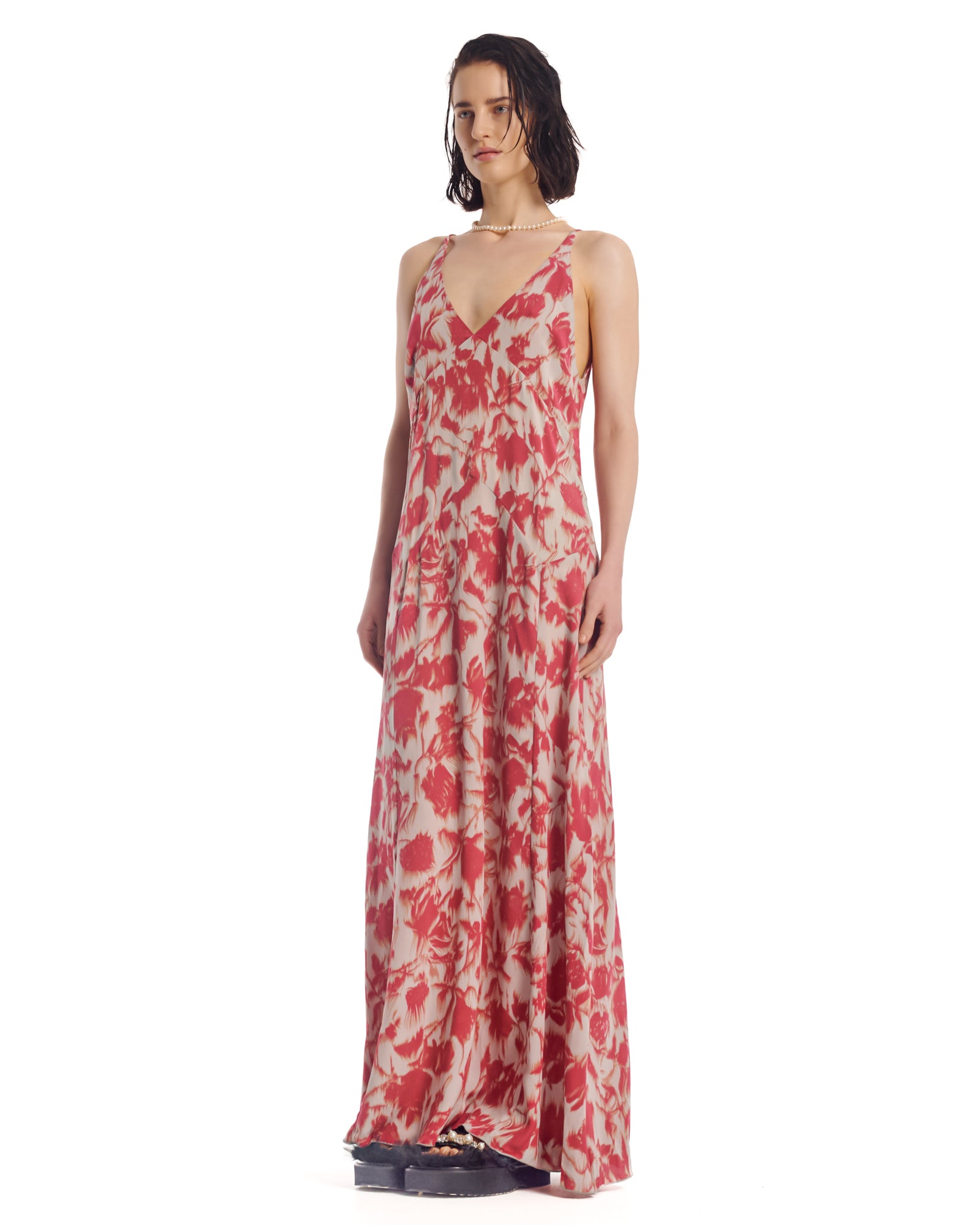 Italian Rose Vintage Maxi Slip Dress