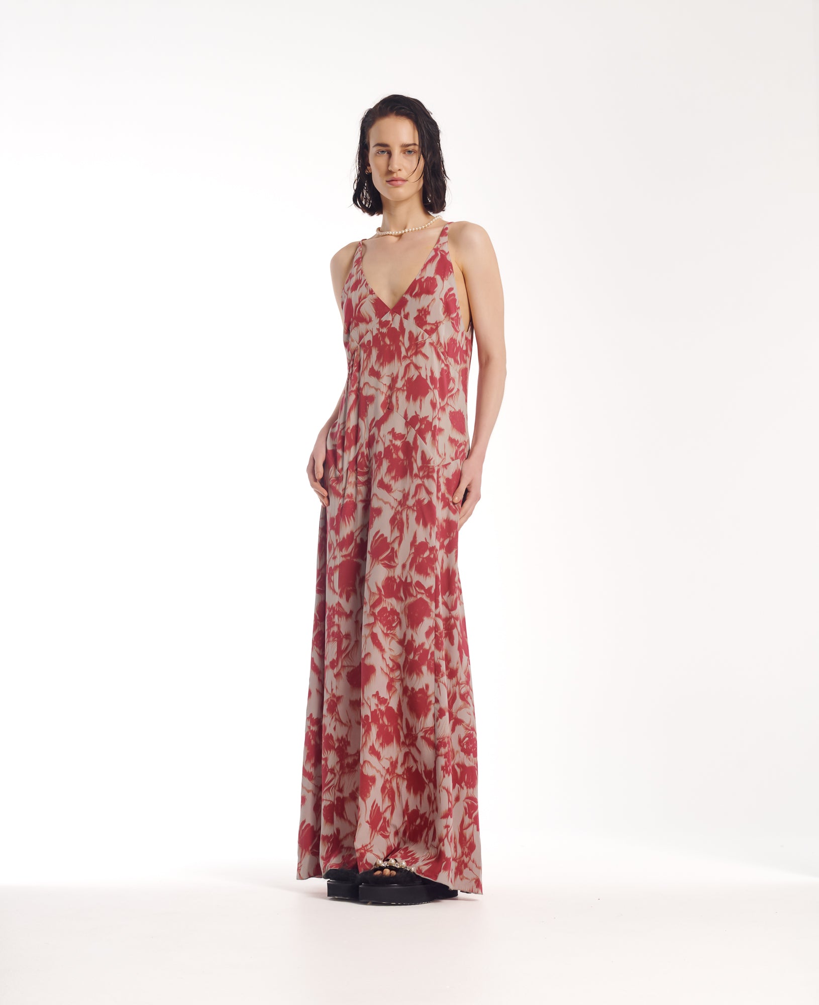Italian Rose Vintage Maxi Slip Dress