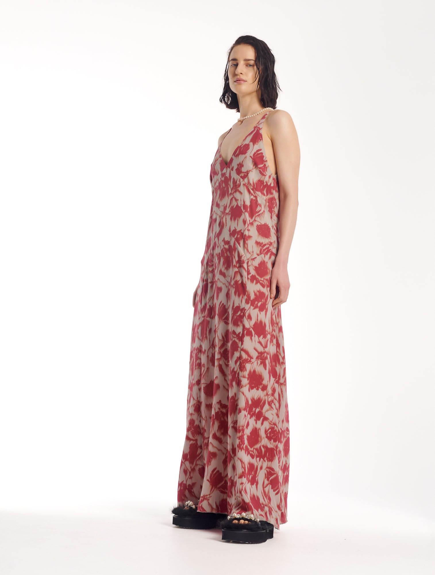 Italian Rose Vintage Maxi Slip Dress