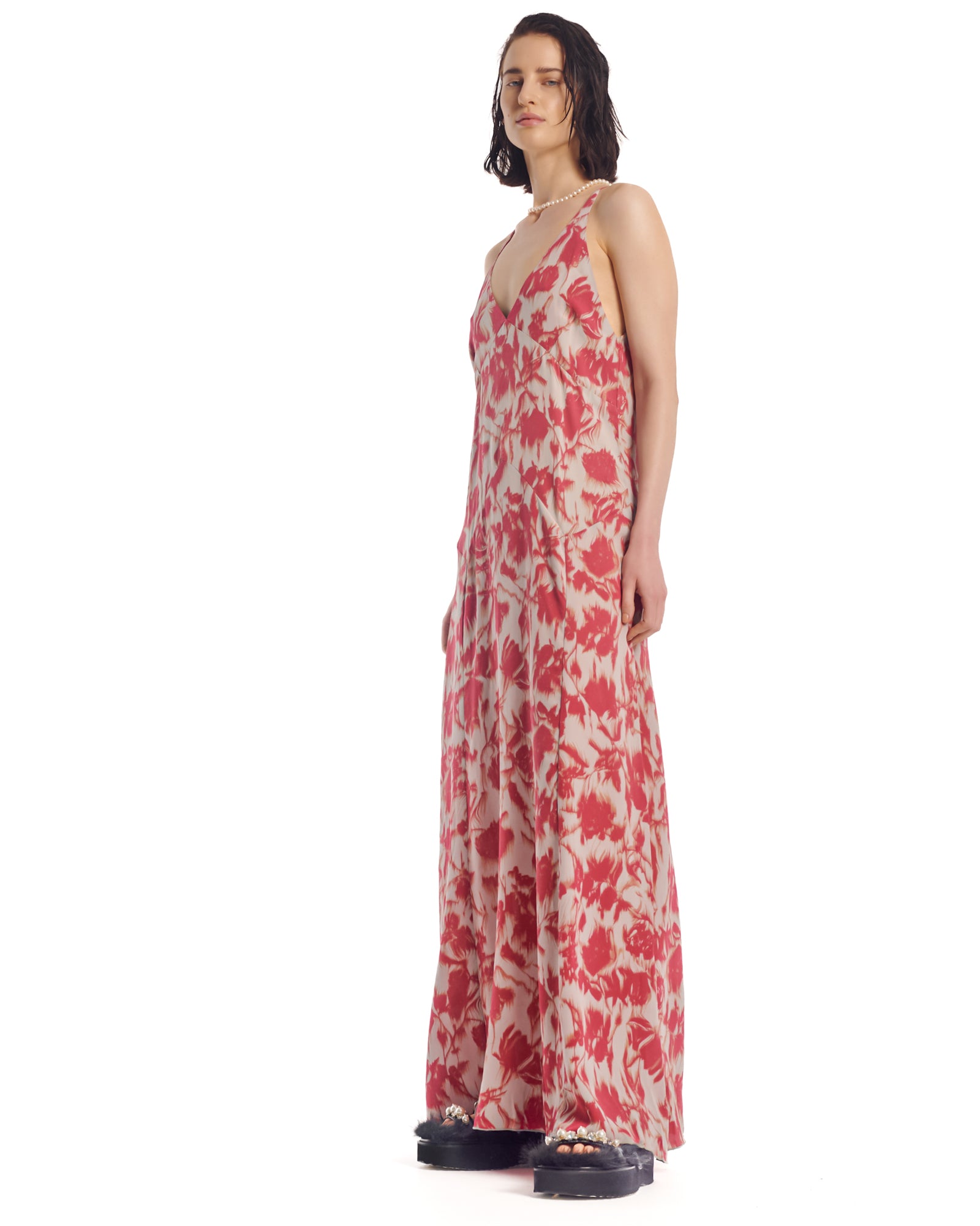 Italian Rose Vintage Maxi Slip Dress