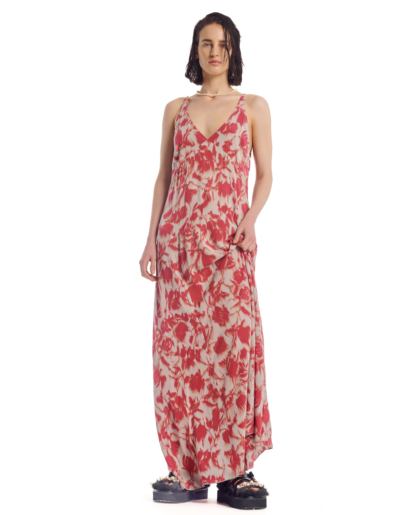 Italian Rose Vintage Maxi Slip Dress