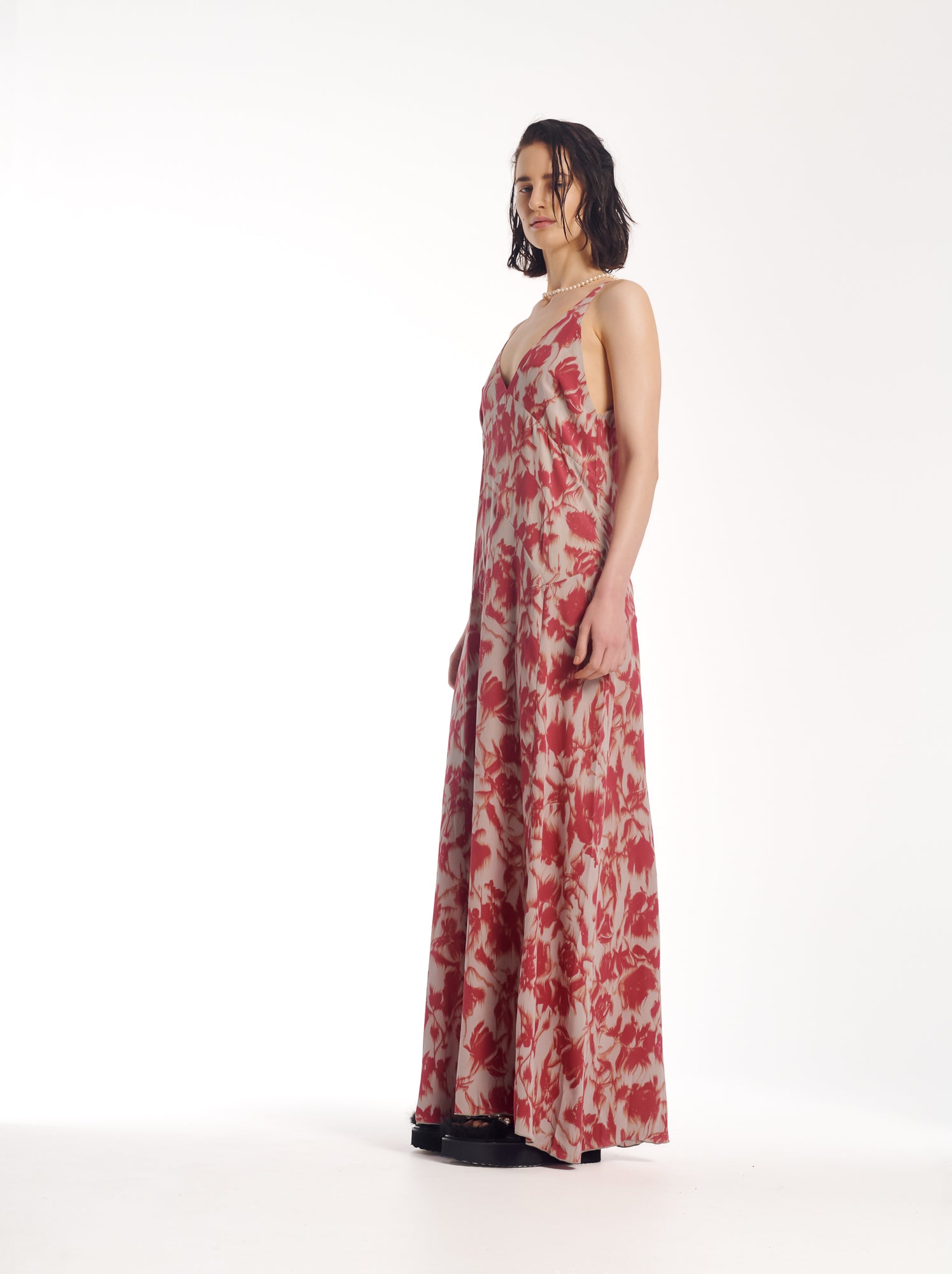 Italian Rose Vintage Maxi Slip Dress