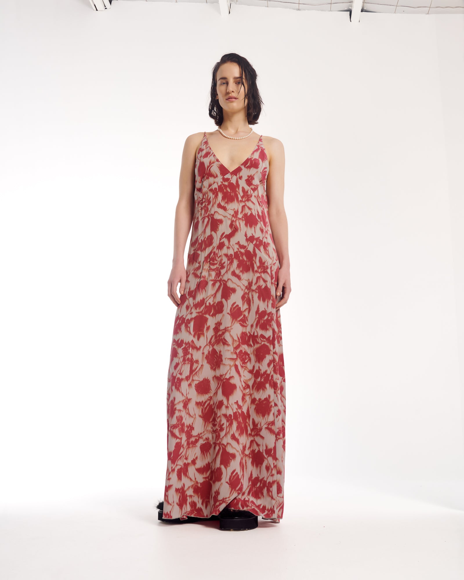 Italian Rose Vintage Maxi Slip Dress