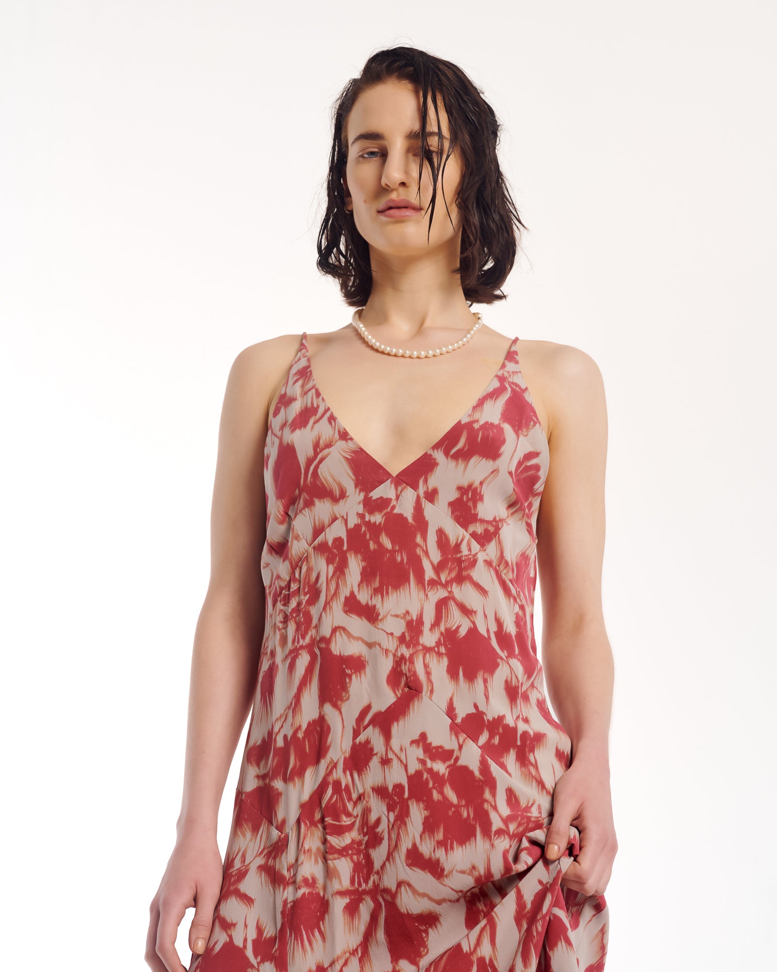 Italian Rose Vintage Maxi Slip Dress