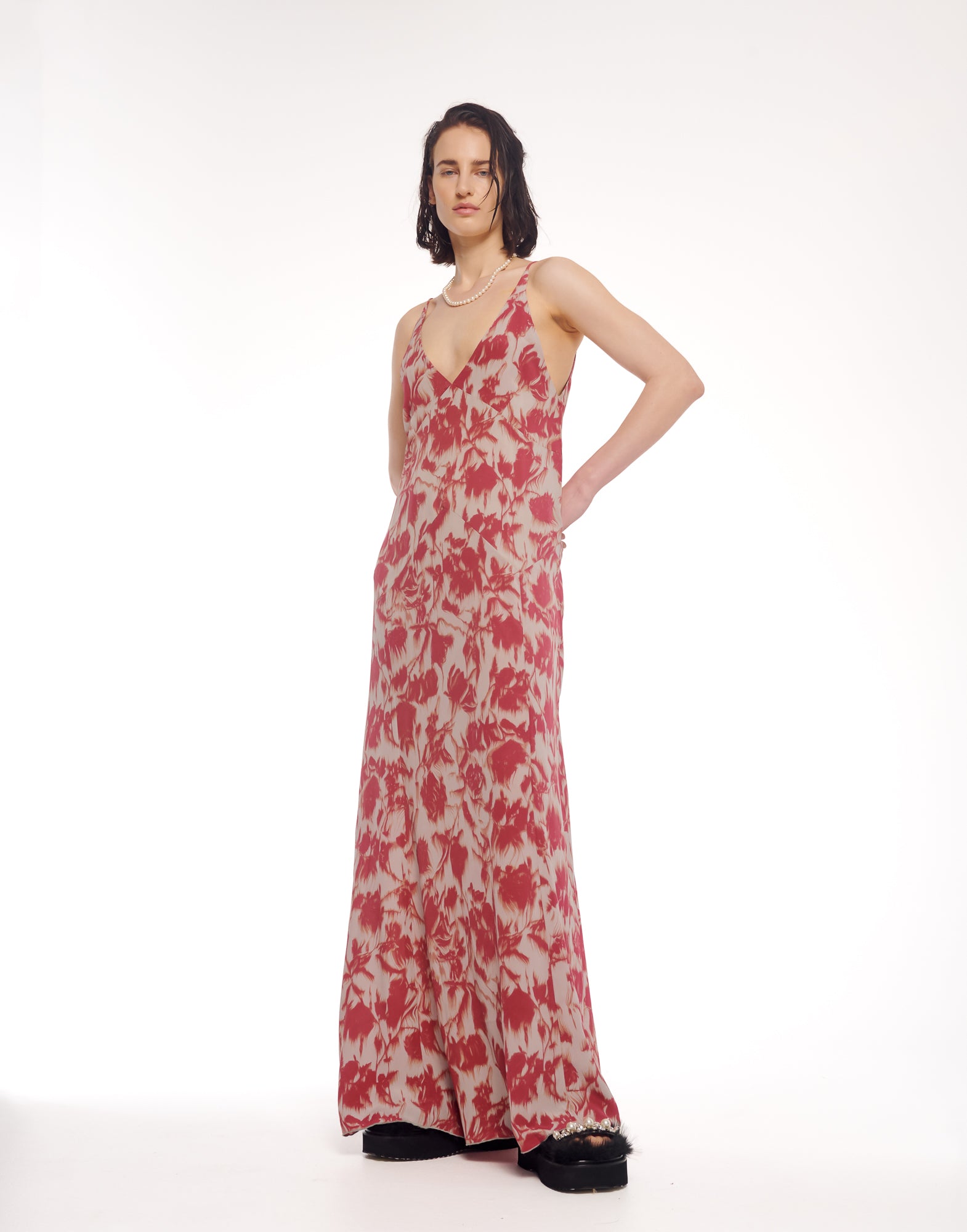 Italian Rose Vintage Maxi Slip Dress