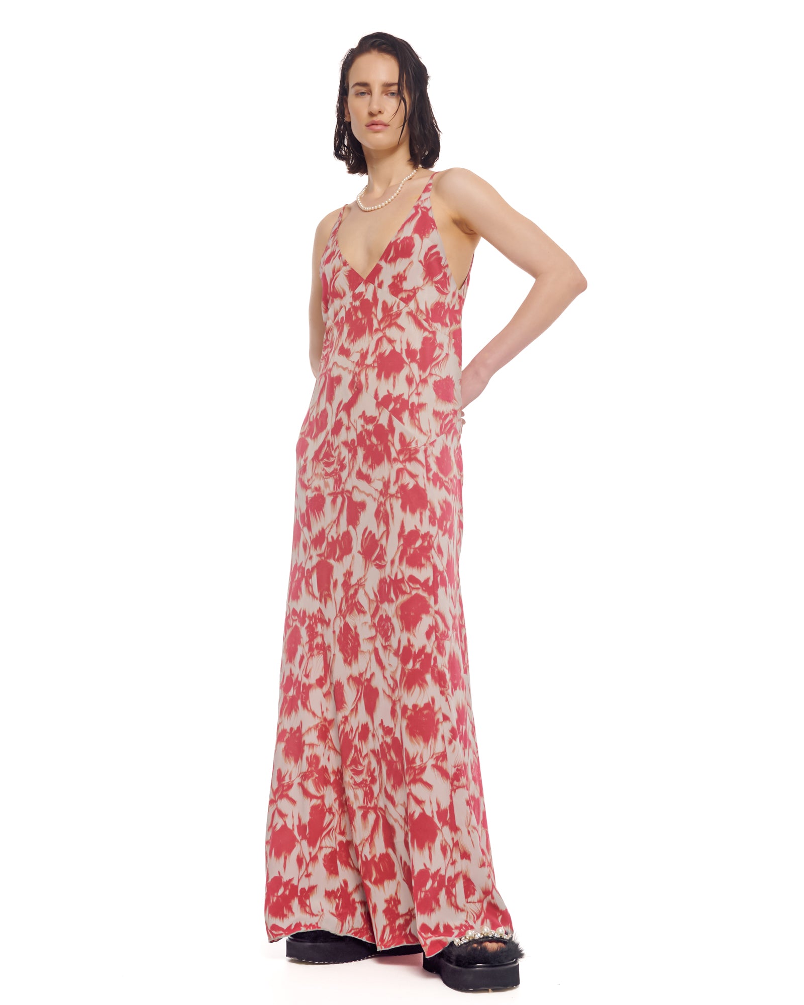 Italian Rose Vintage Maxi Slip Dress