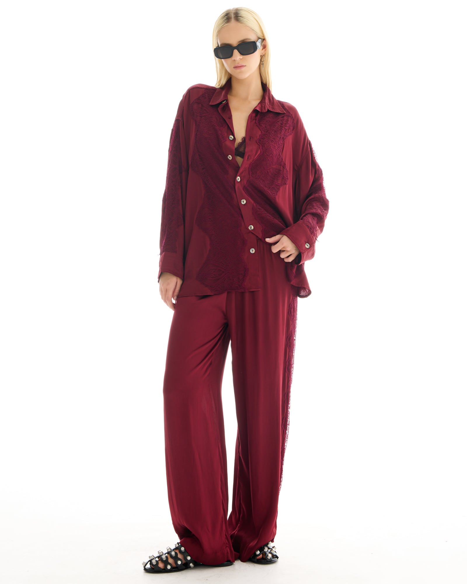 Dixie Satin and Chantilly Lace Shirt