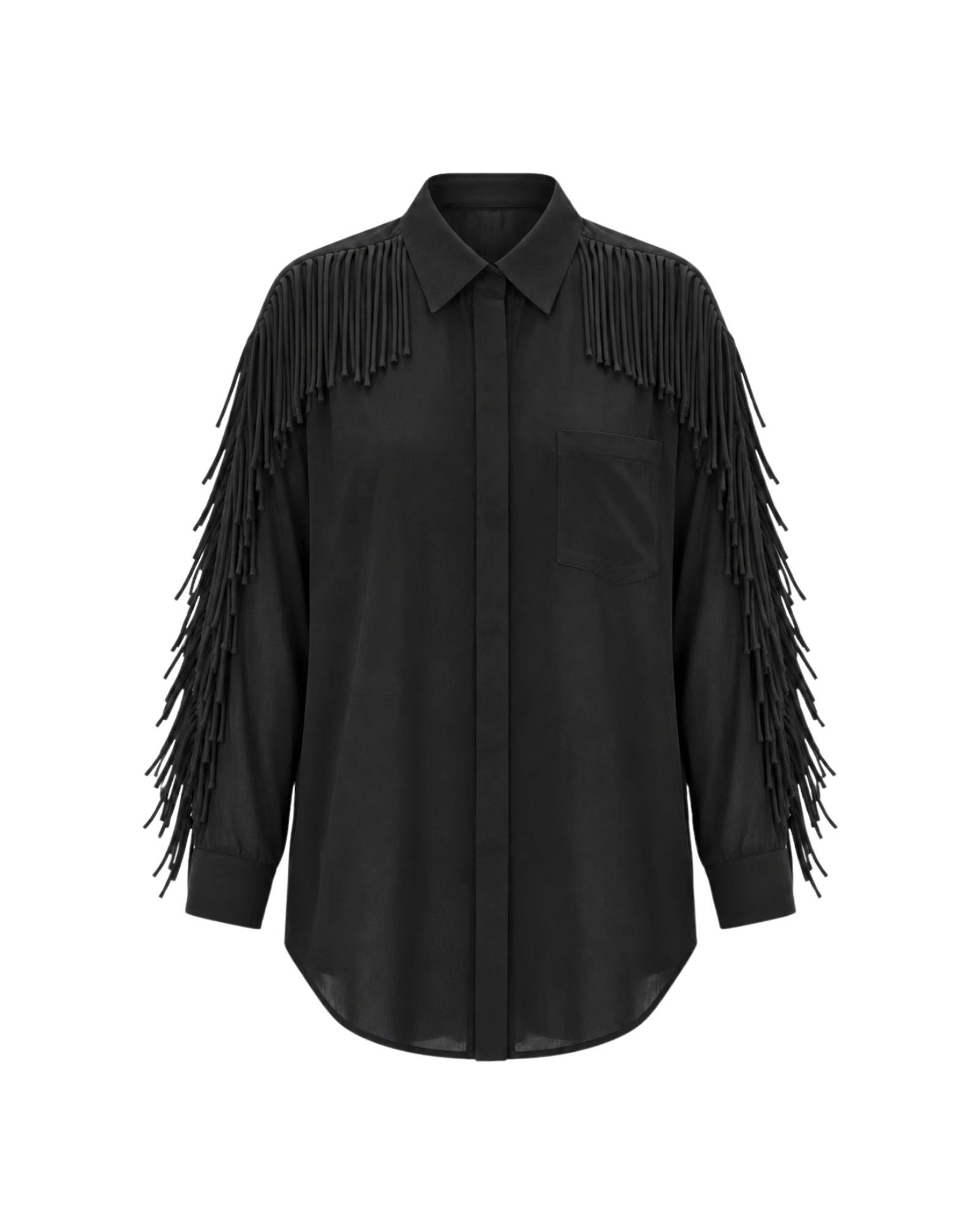 Western Nights Black Fringed Shirt THE TALES