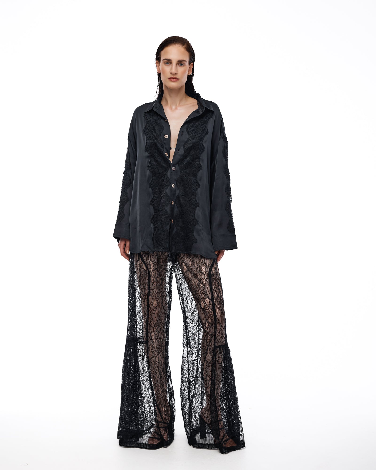 Dixie Satin and Chantilly Lace Shirt