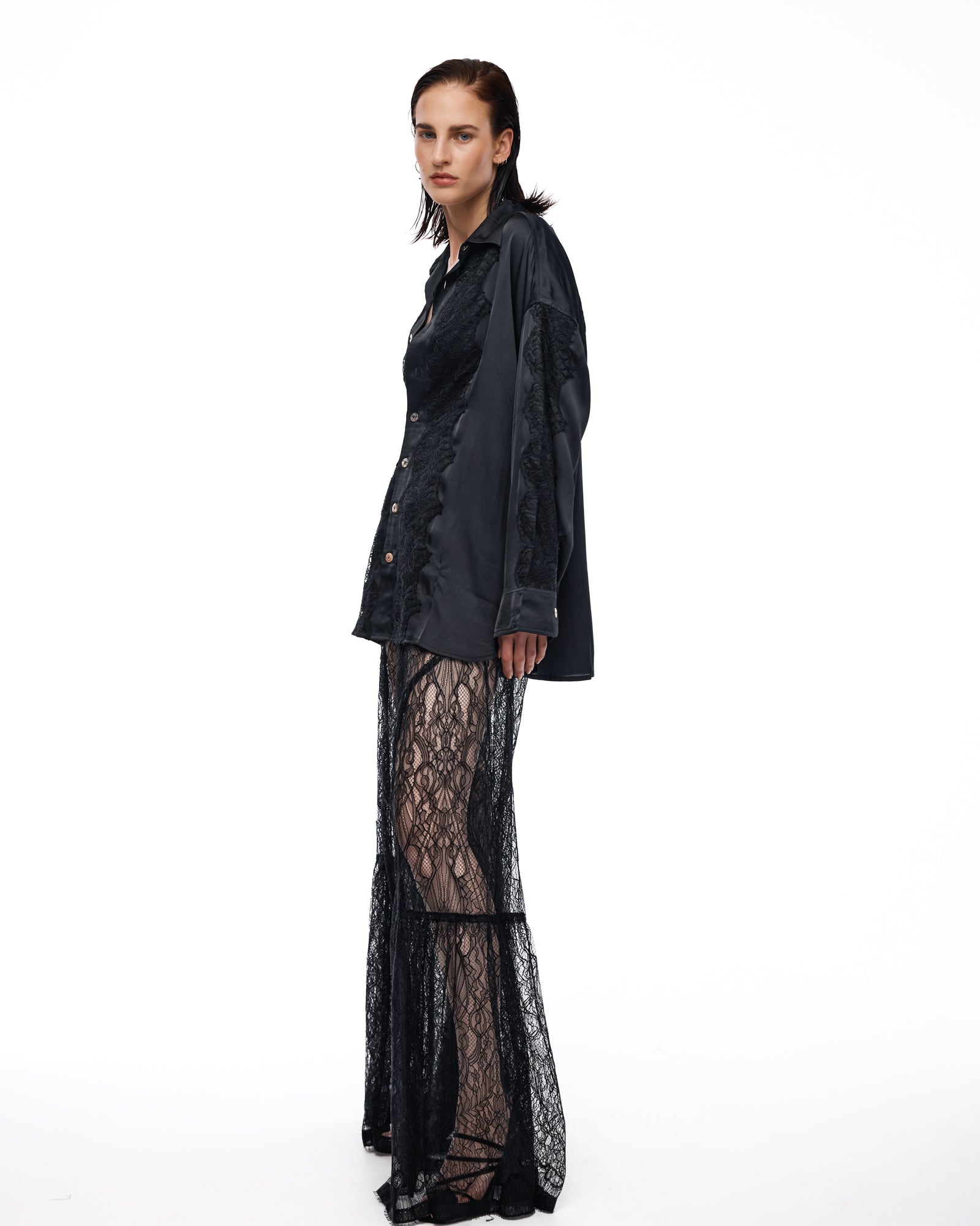 Dixie Satin and Chantilly Lace Shirt