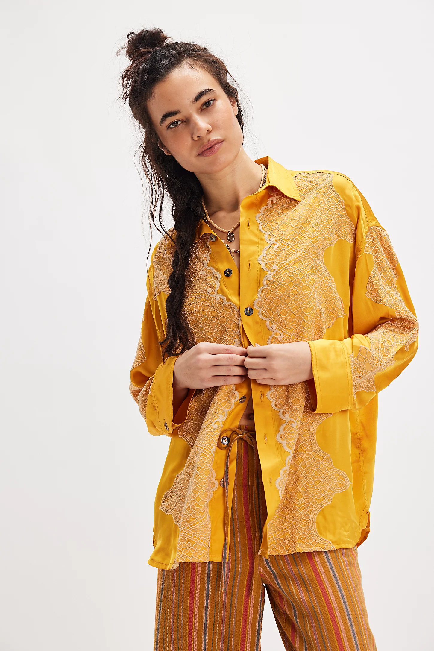 Dixie Satin and Chantilly Lace Shirt