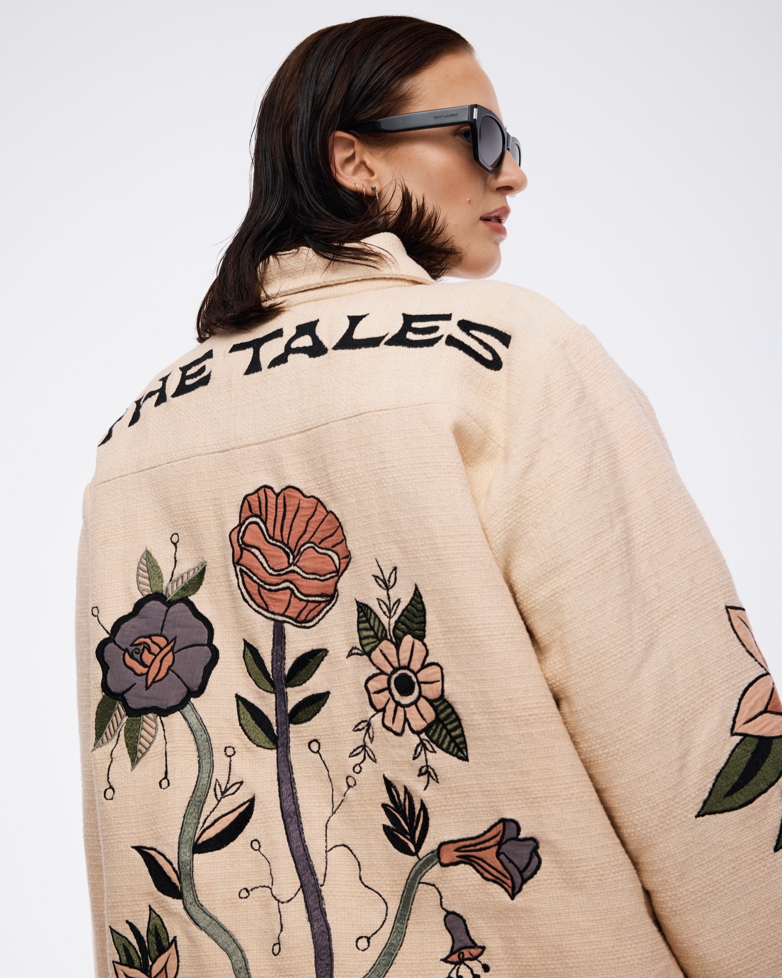 Quilted Floral Appliqué Jacket