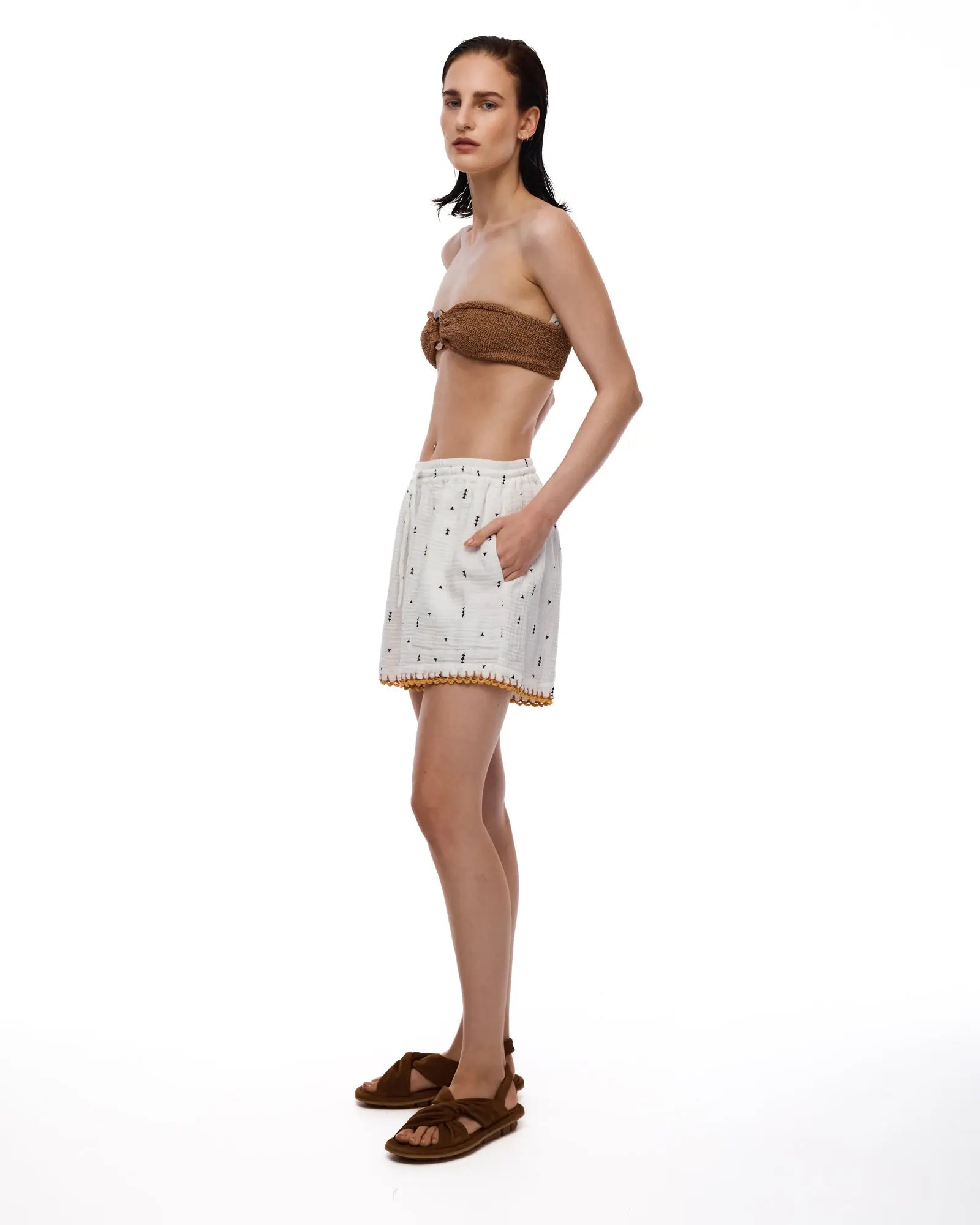 This Way That Way Crochet Muslin Shorts by THE TALES - product photo