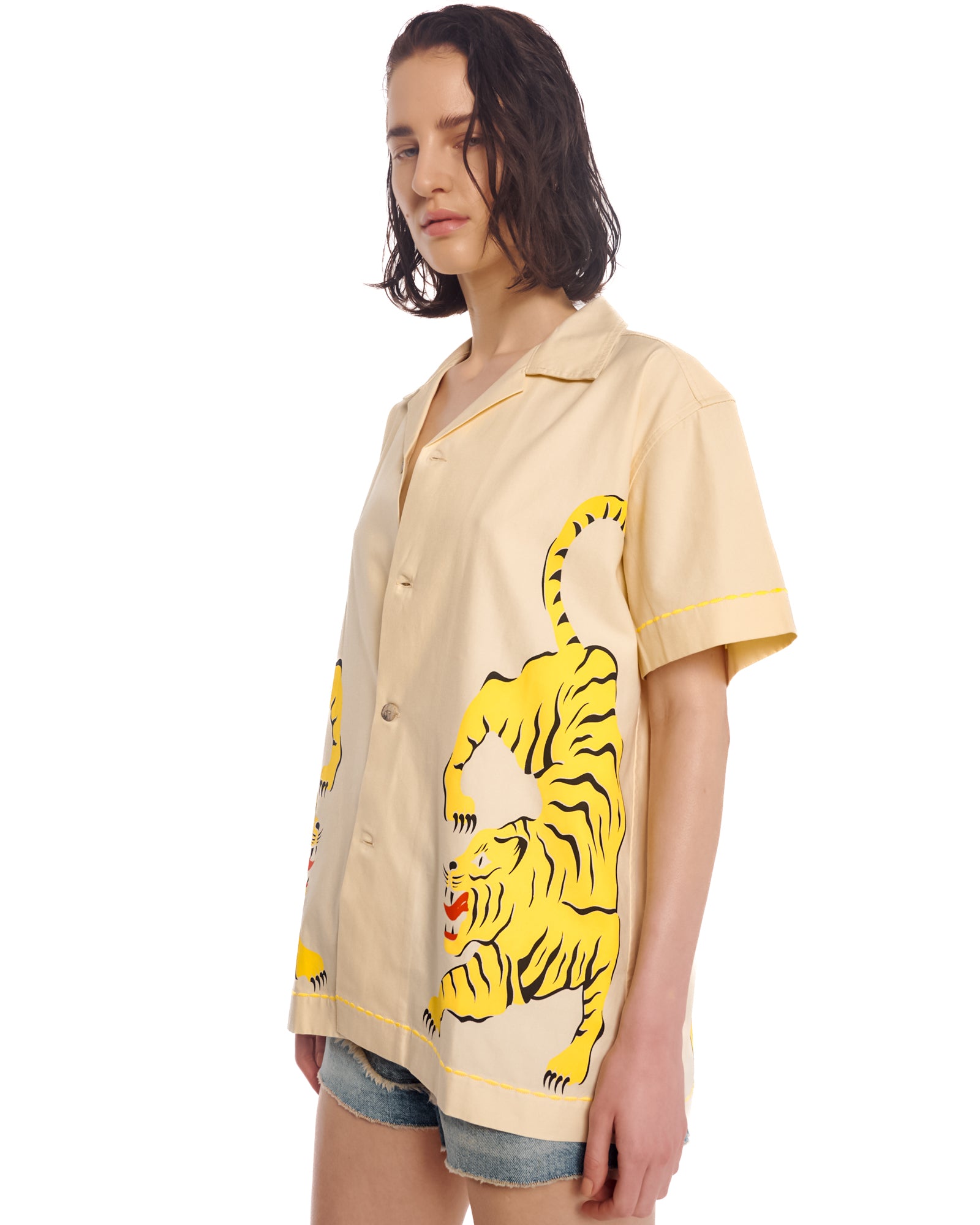 Crouching Tiger Cotton Camp Shirt