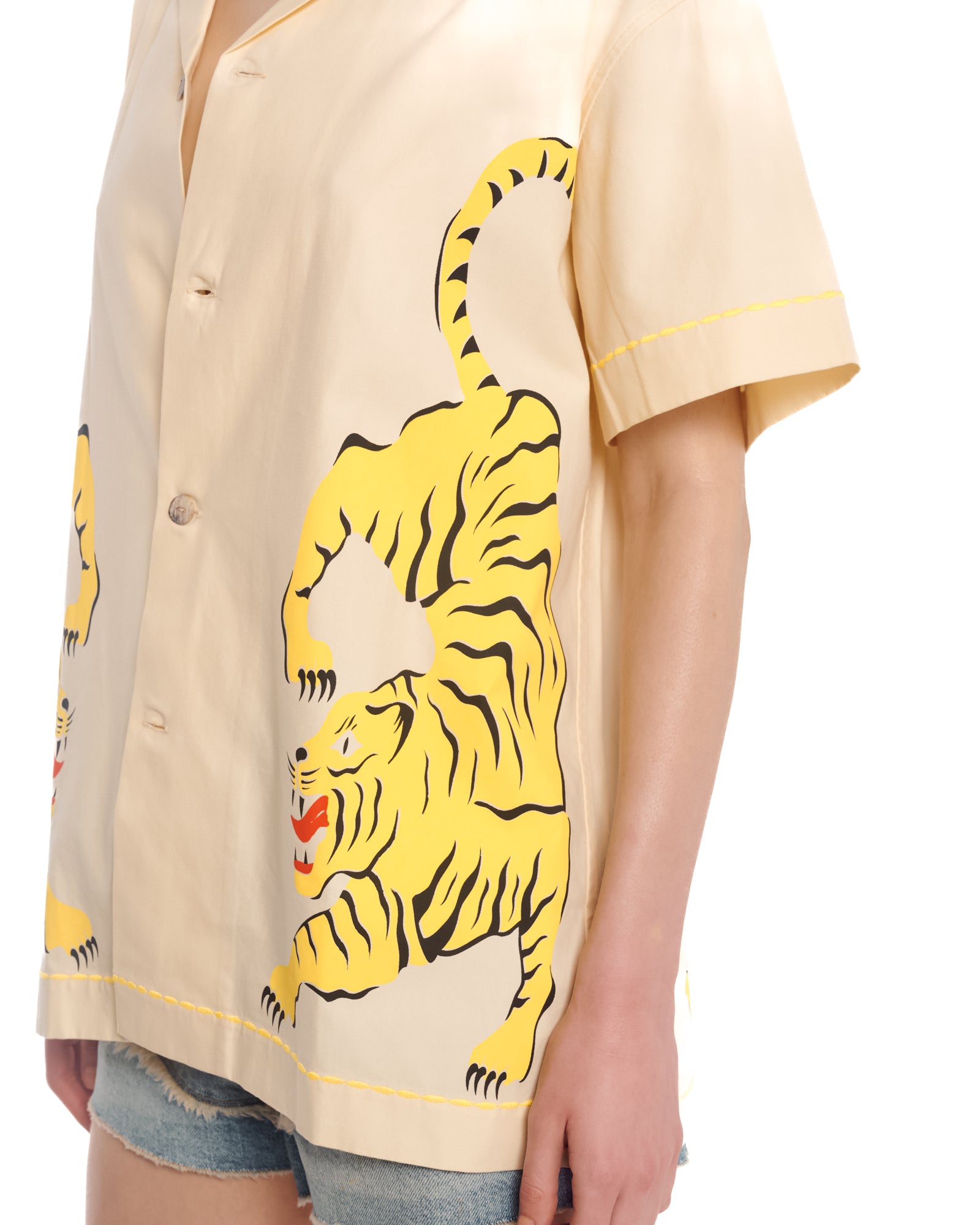 Crouching Tiger Cotton Camp Shirt