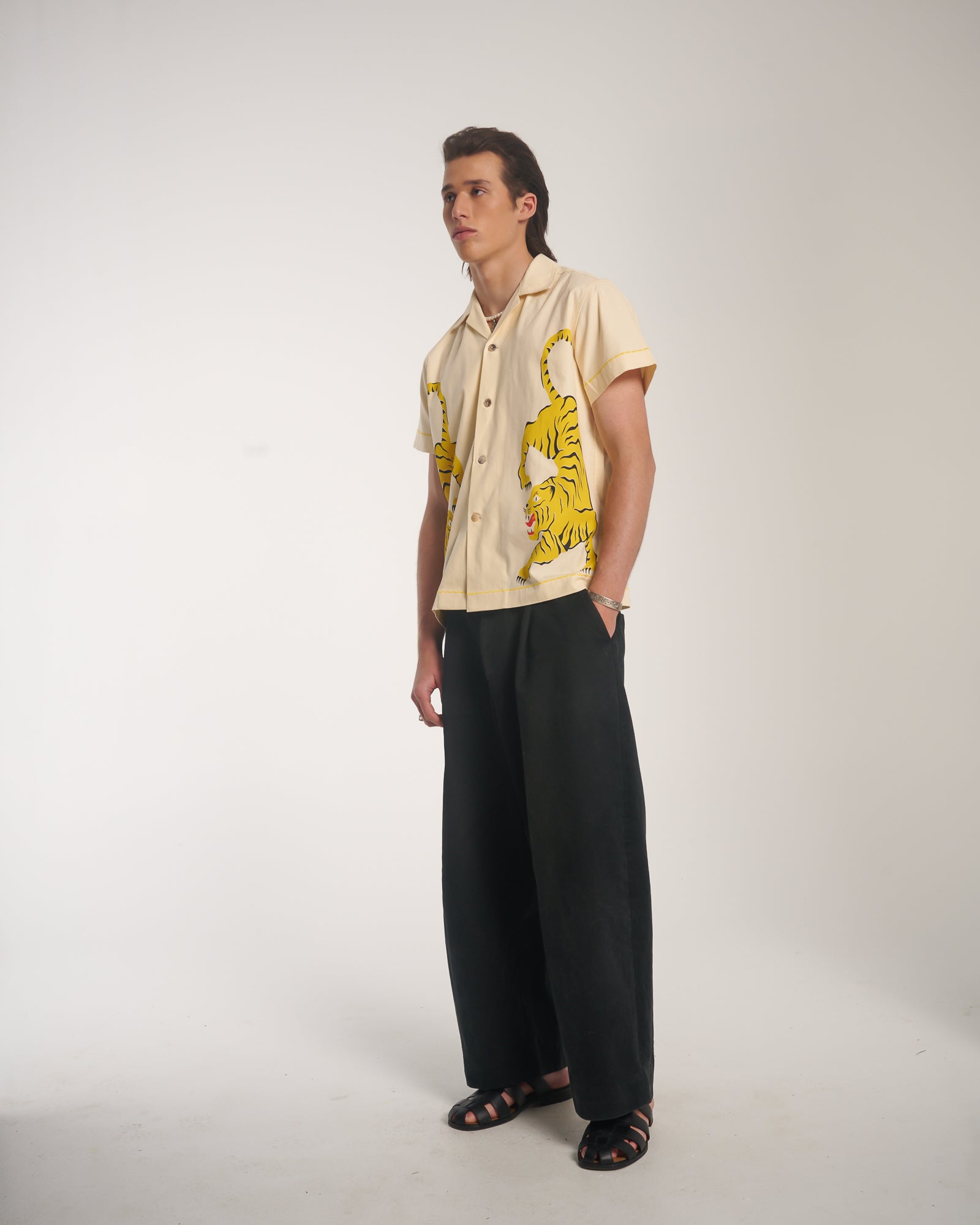 Crouching Tiger Baumwoll-Camp-Shirt
