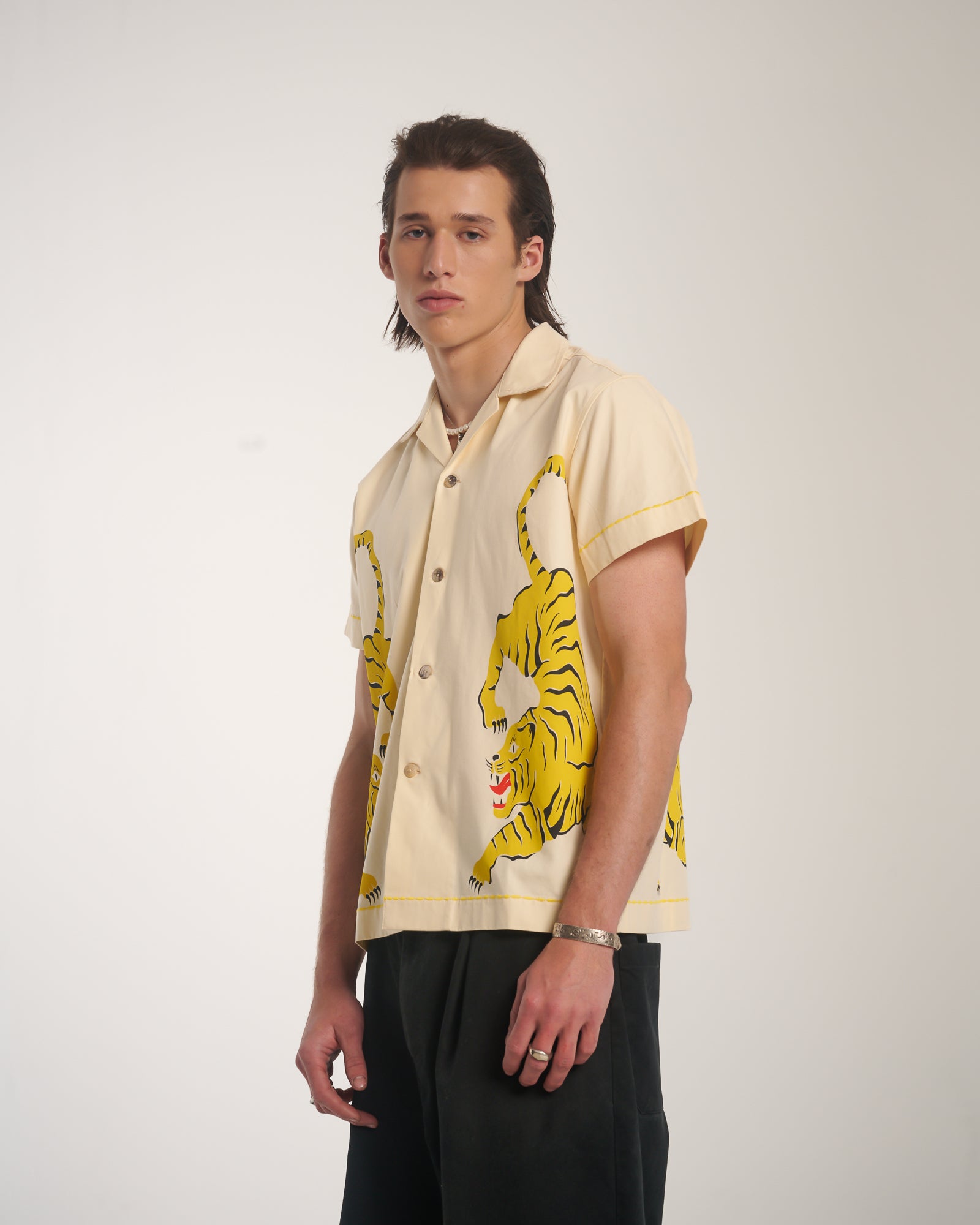 Crouching Tiger Baumwoll-Camp-Shirt