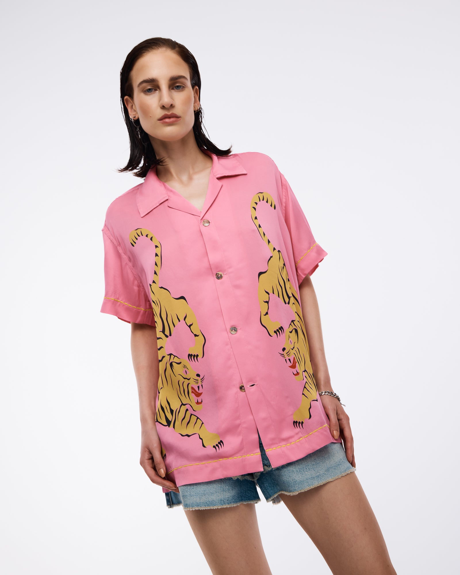 Crouching Tiger Washed Silk Shirt