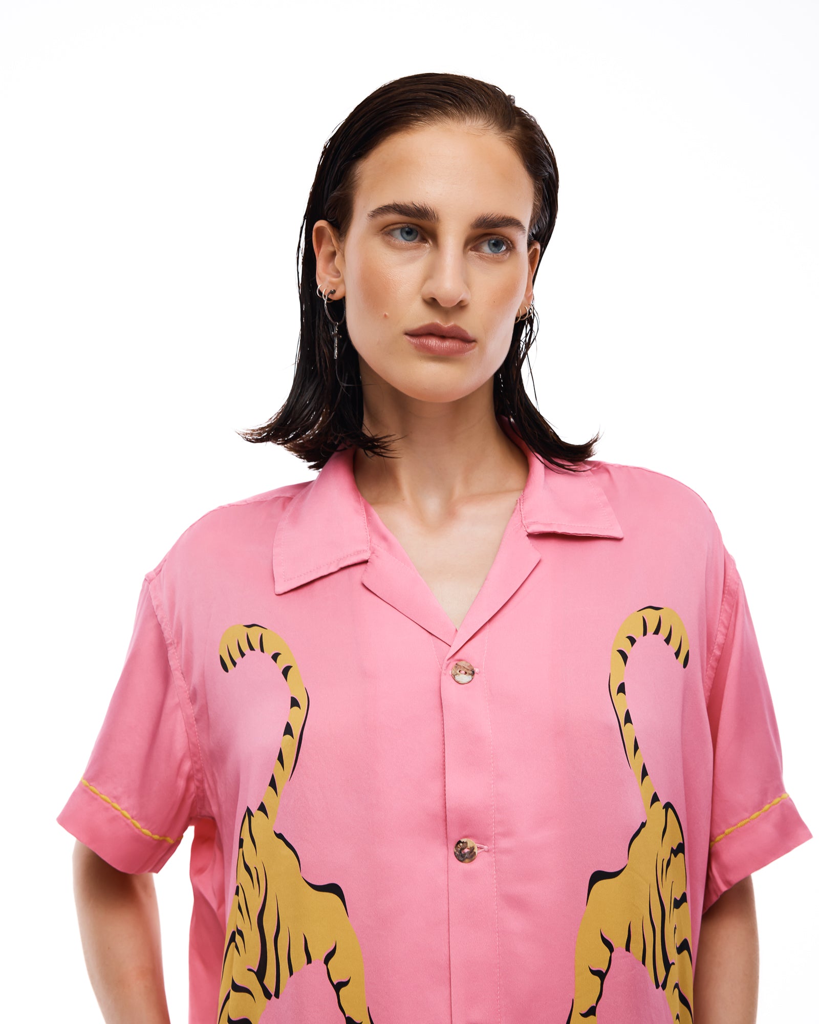 Crouching Tiger Washed Silk Shirt