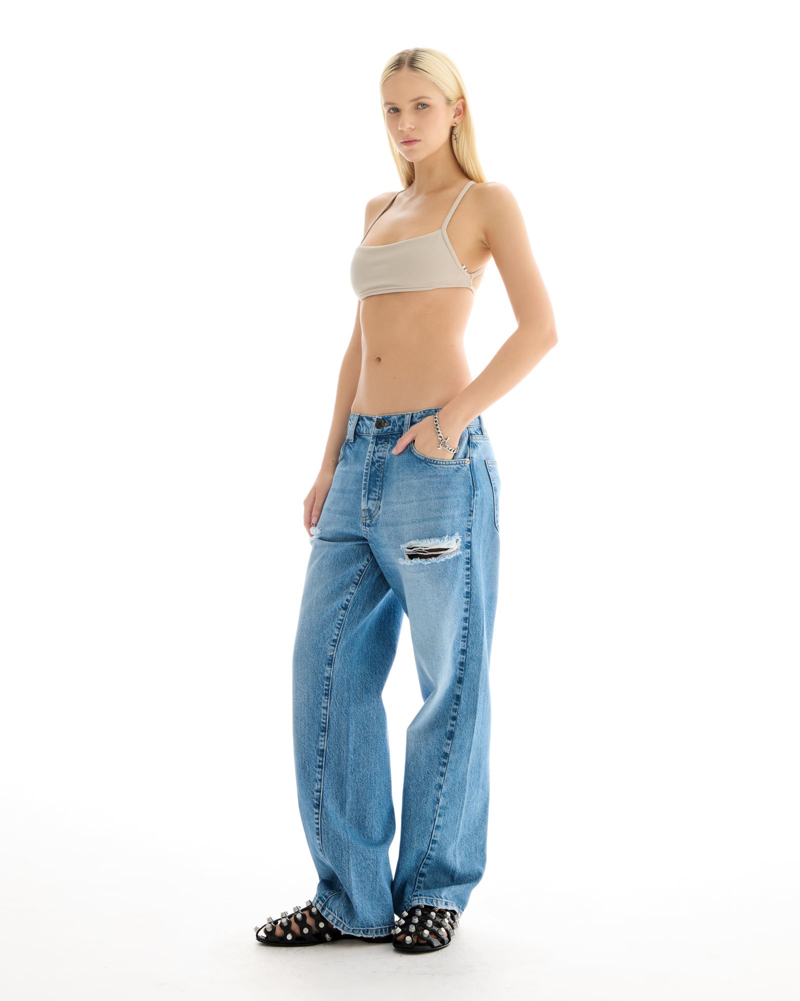 オールドフェイスフル ツイストシームジーンズ