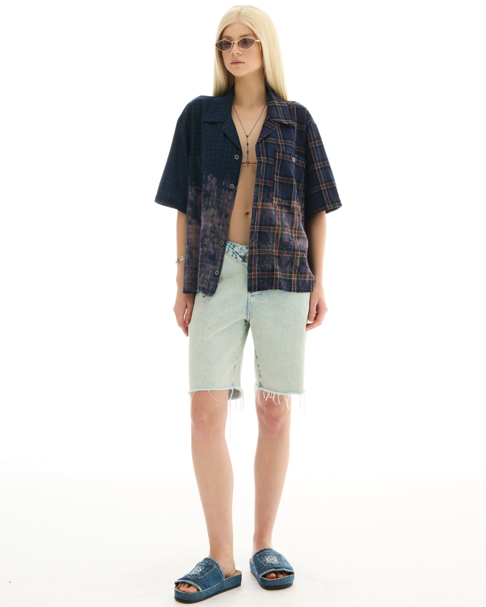 Half n Half Flannel Camp Shirt THE TALES