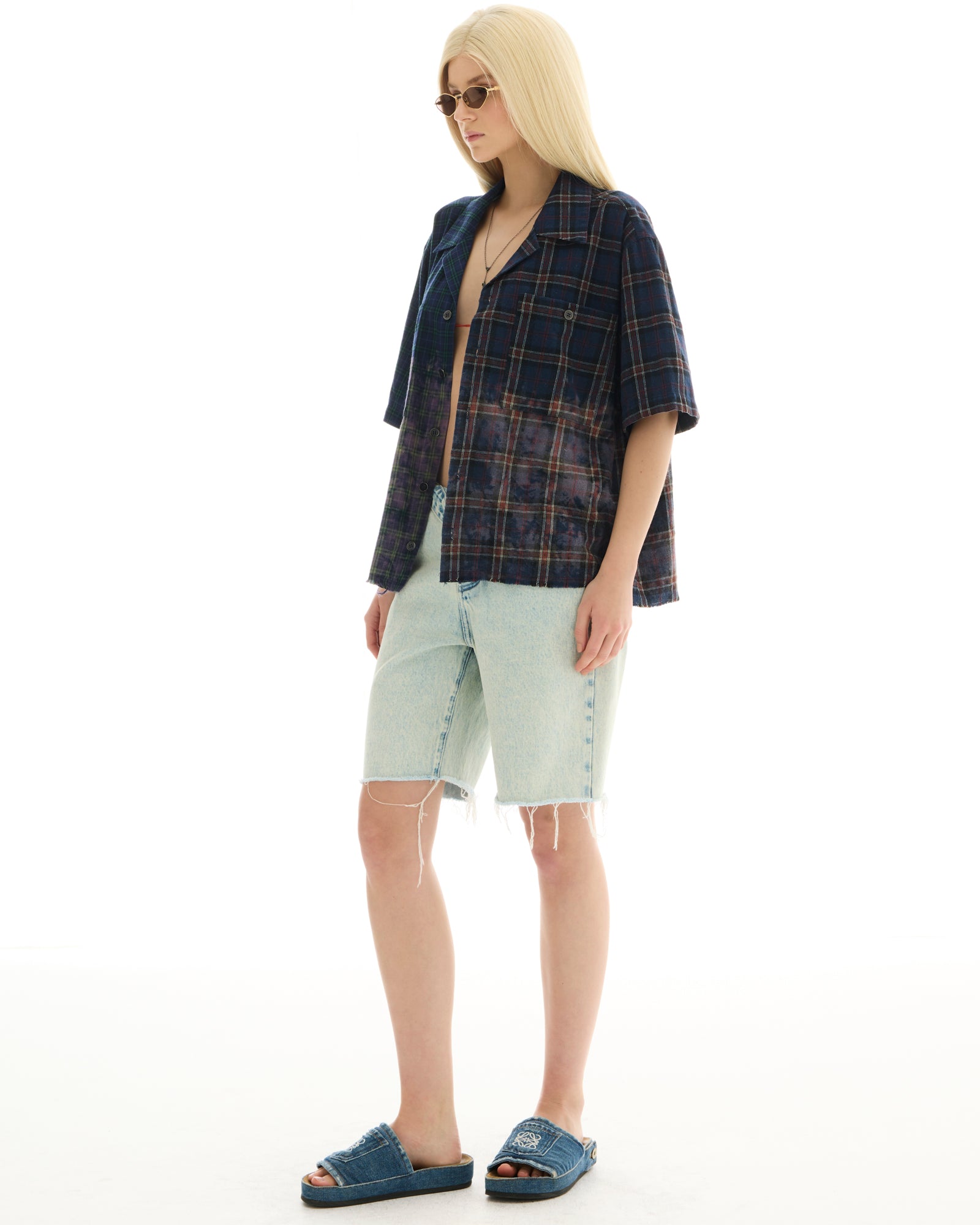 Half n Half Flannel Camp Shirt THE TALES