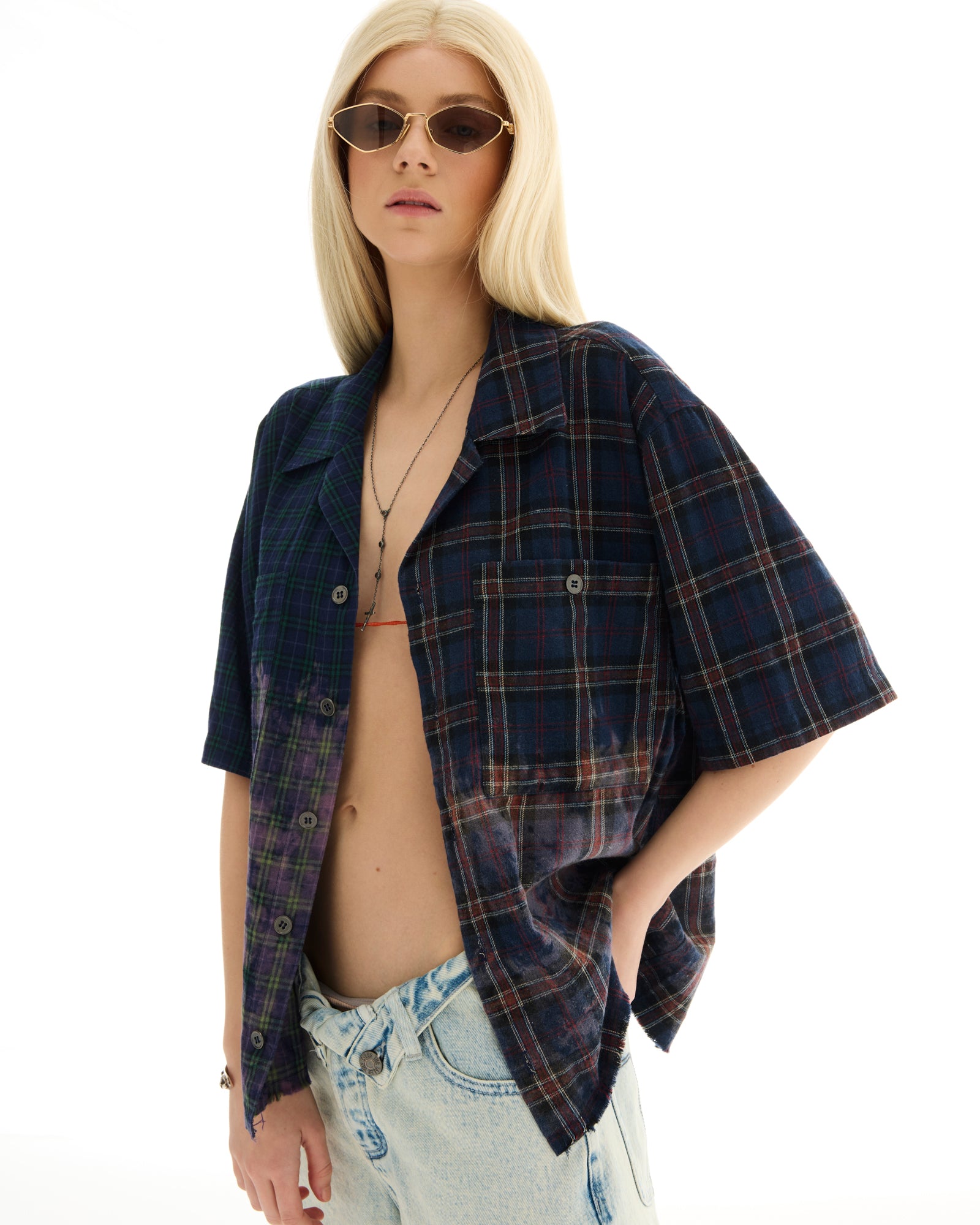 Half n Half Flannel Camp Shirt THE TALES