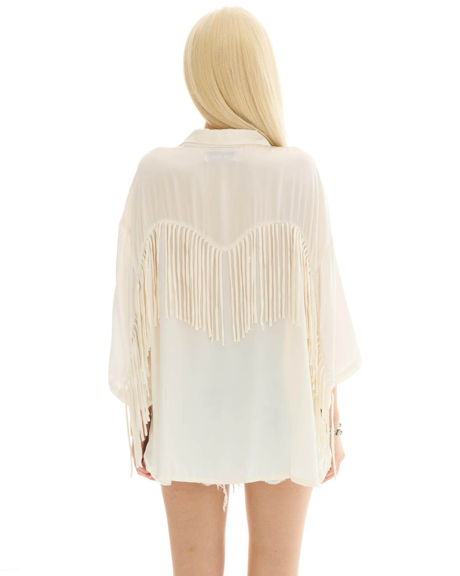 Ibiza Nights Satin Fringed Shirt